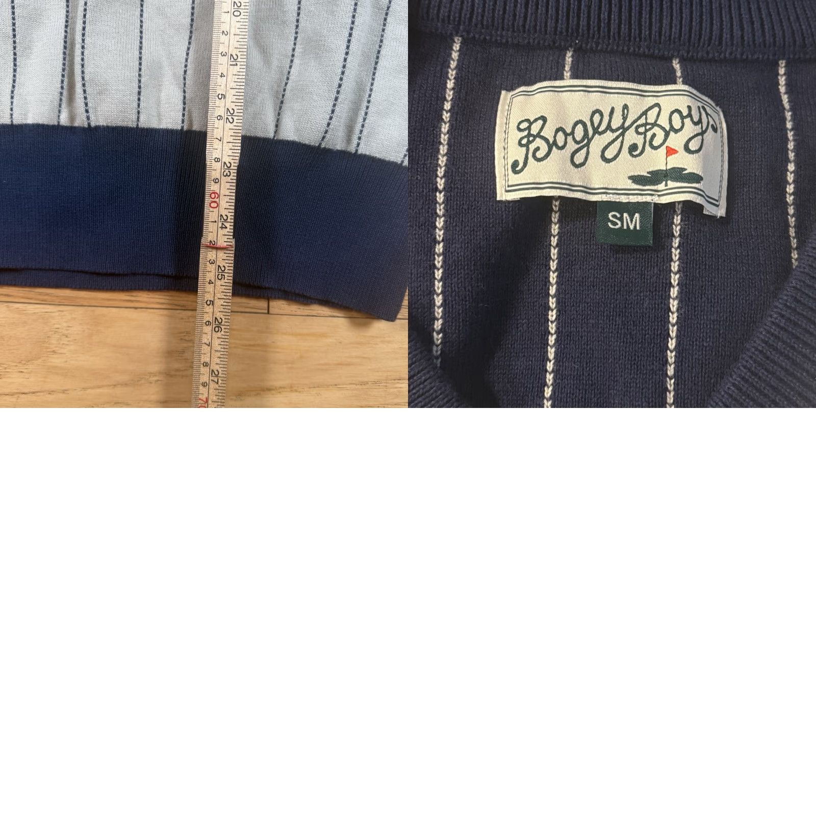 Vintage Bogey Boys Sweater Vest Mens Small Gray Navy Pinstripe Golf NWOT Size US S / EU 44-46 / 1 - 8 Thumbnail