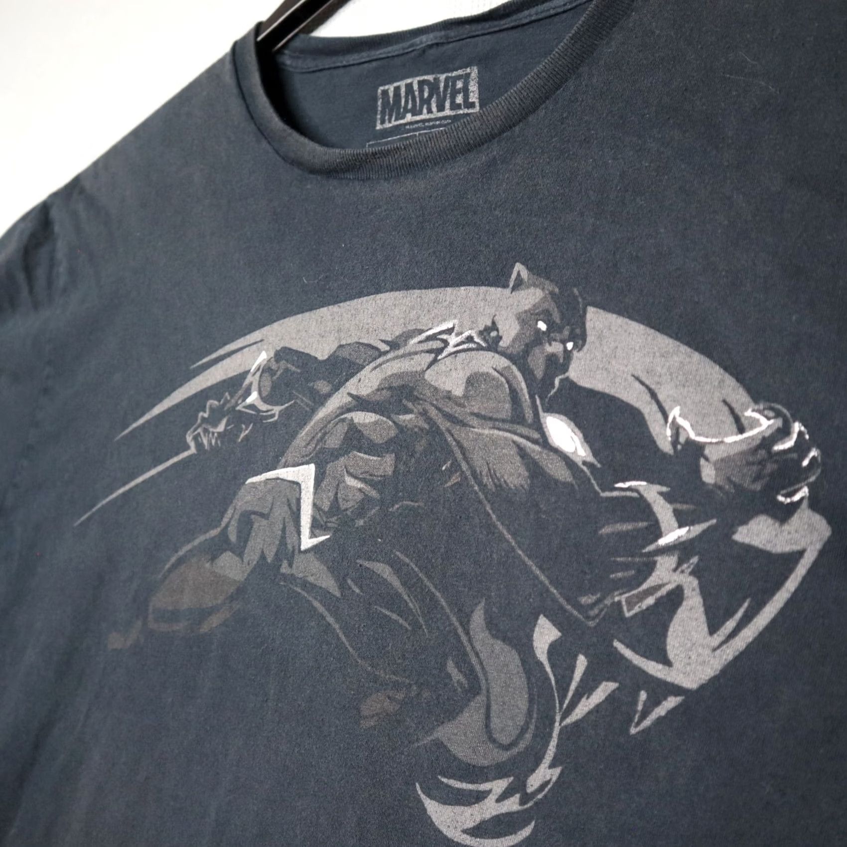 Vintage Marvel Black Panther T Shirt Mens XL Black Short Sleeve Graphic Print Shirt Black Panther Theme Mens XL Size US XL / EU 56 / 4 - 6 Thumbnail