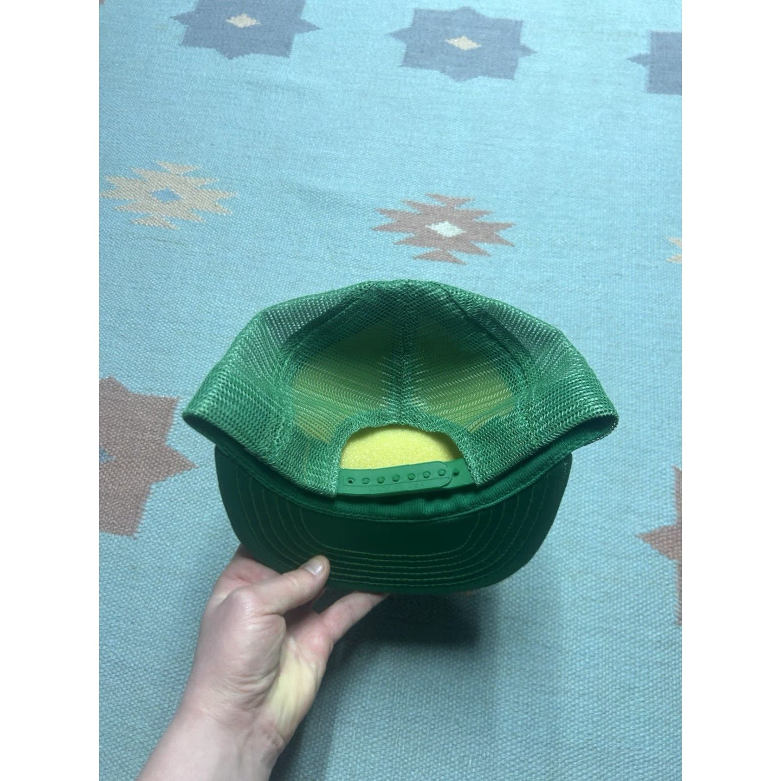 Vintage VINTAGE Auburn Snapback Hat Cap Green USA Michigan Farm Bean Grain Ittner Adjustable Men Size ONE SIZE - 4 Thumbnail