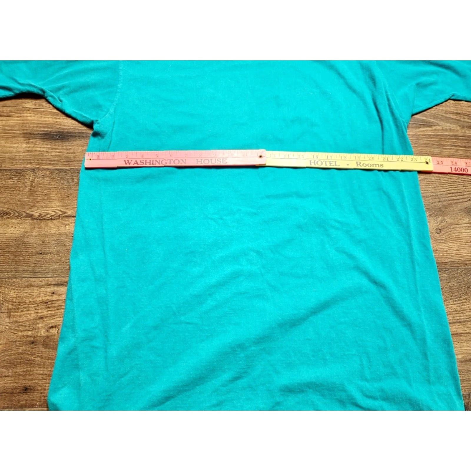 Hanes VINTAGE Hanes Heavyweight 50/50 Cotton Blend T-Shirt Men XL Green Short Sleeve 90s Concert Retro Size US XL / EU 56 / 4 - 3 Thumbnail