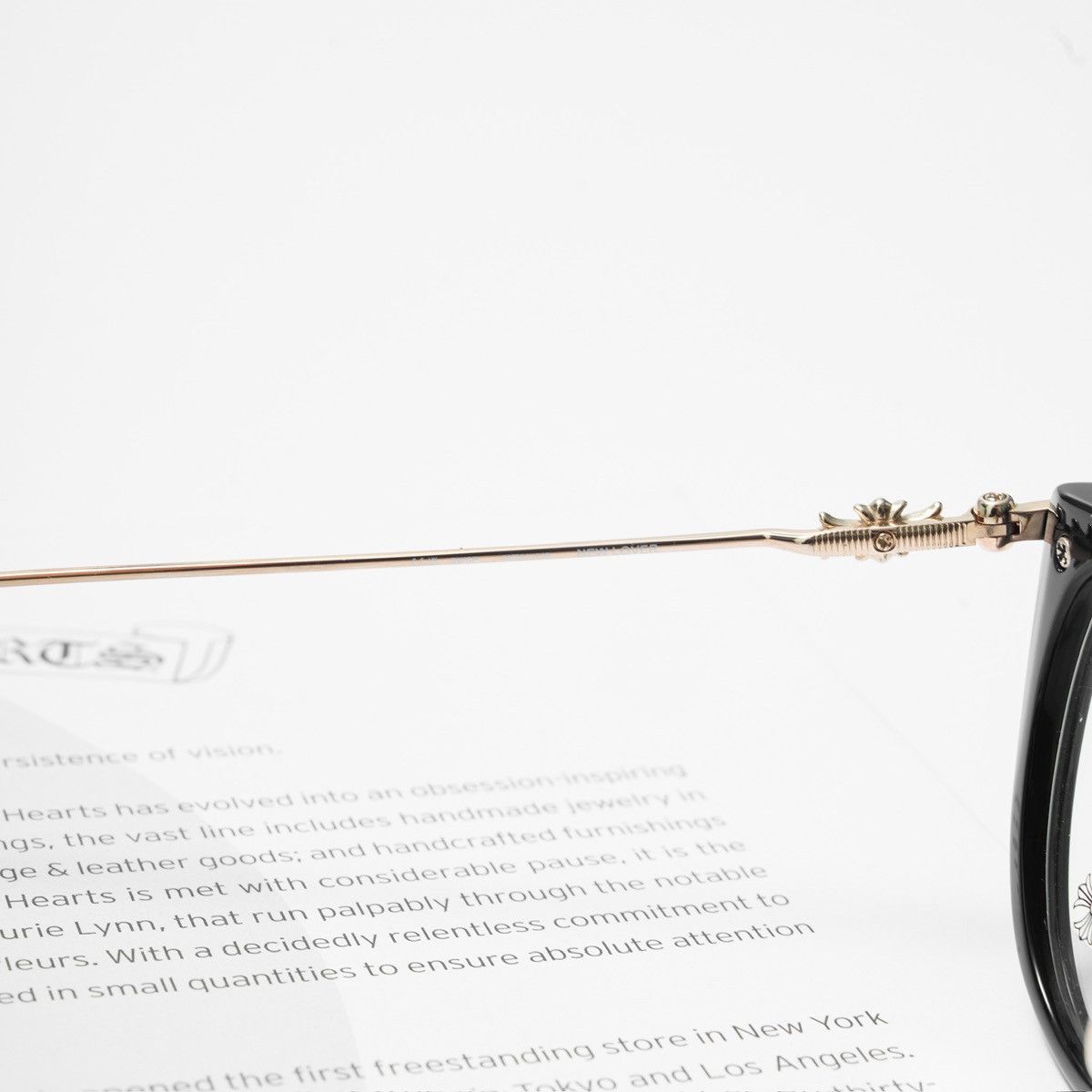 Chrome Hearts CHROME HEARTS NEW LOVER BLACK/GOLD PLATED GLASSES Size ONE SIZE - 5 Thumbnail