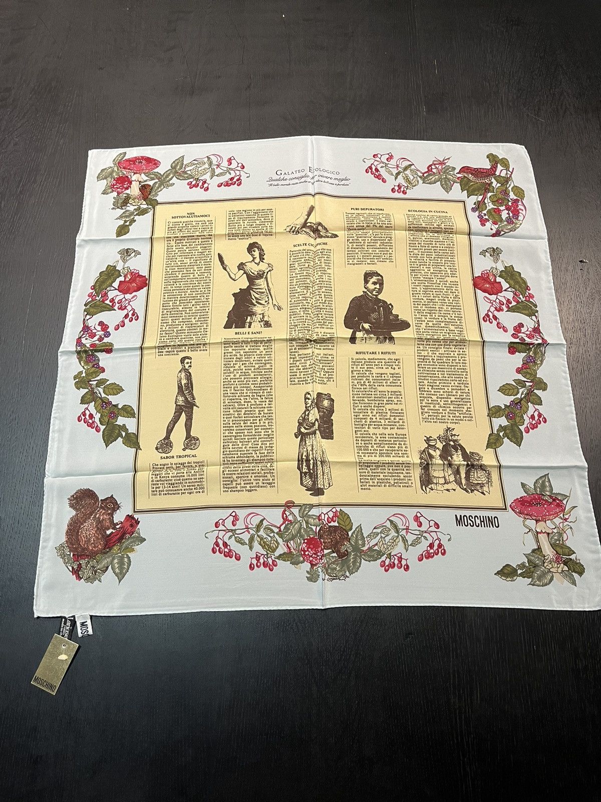 Moschino Moschino Vintage Italian Silk Scarf Size ONE SIZE - 1 Thumbnail