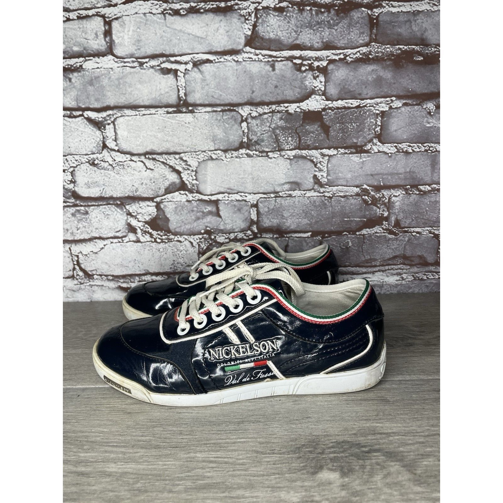 Studio Nicholson NICKELSON Fiera Blue Patent Leather Low Top Lace Sneakers Wo Size US 7.5 / IT 37.5 - 9 Thumbnail