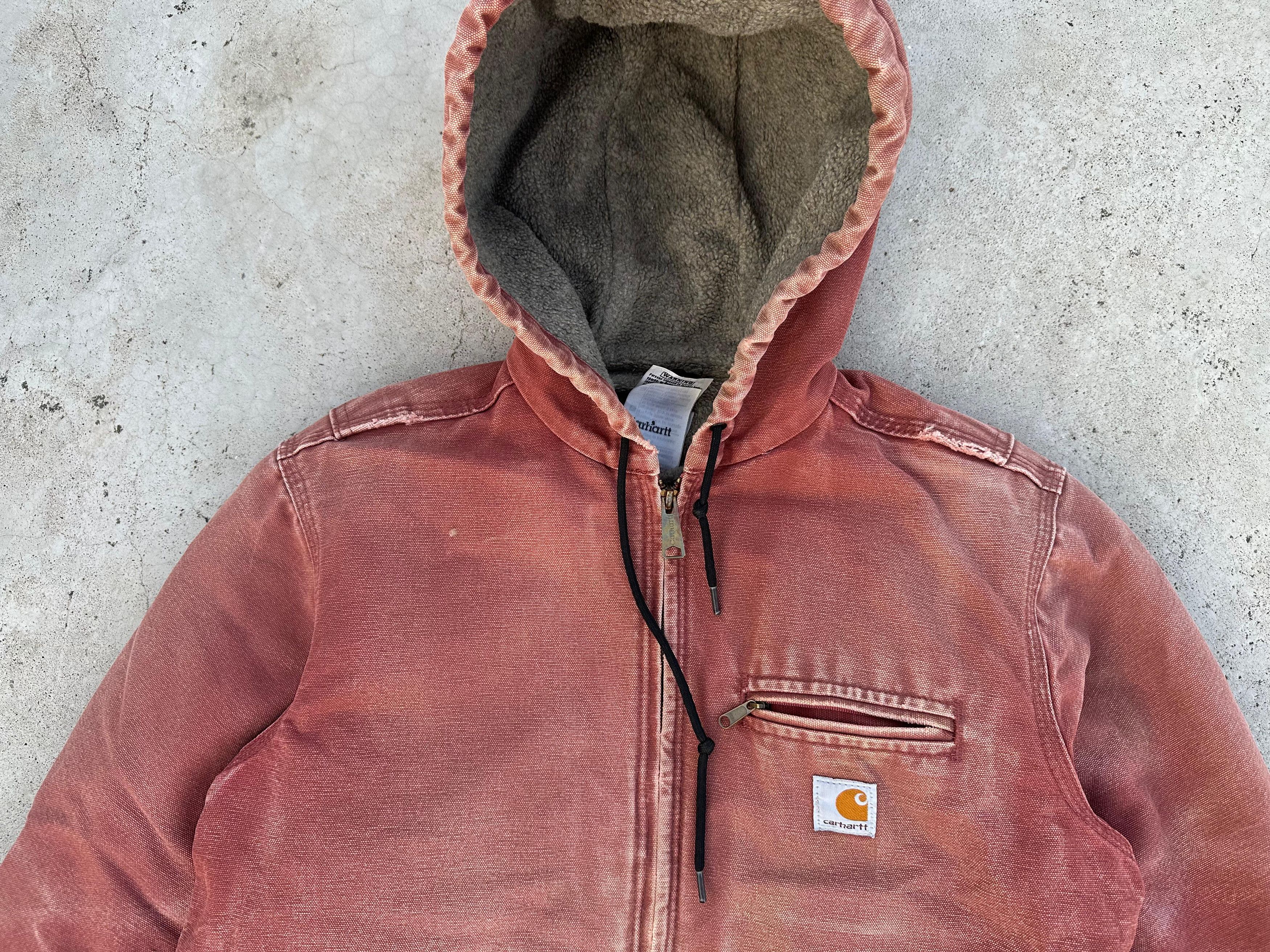 Carhartt Faded pink Vintage Y2K Carhartt Hooded Jacket WJ141 VRS Size US M / EU 48-50 / 2 - 5 Thumbnail