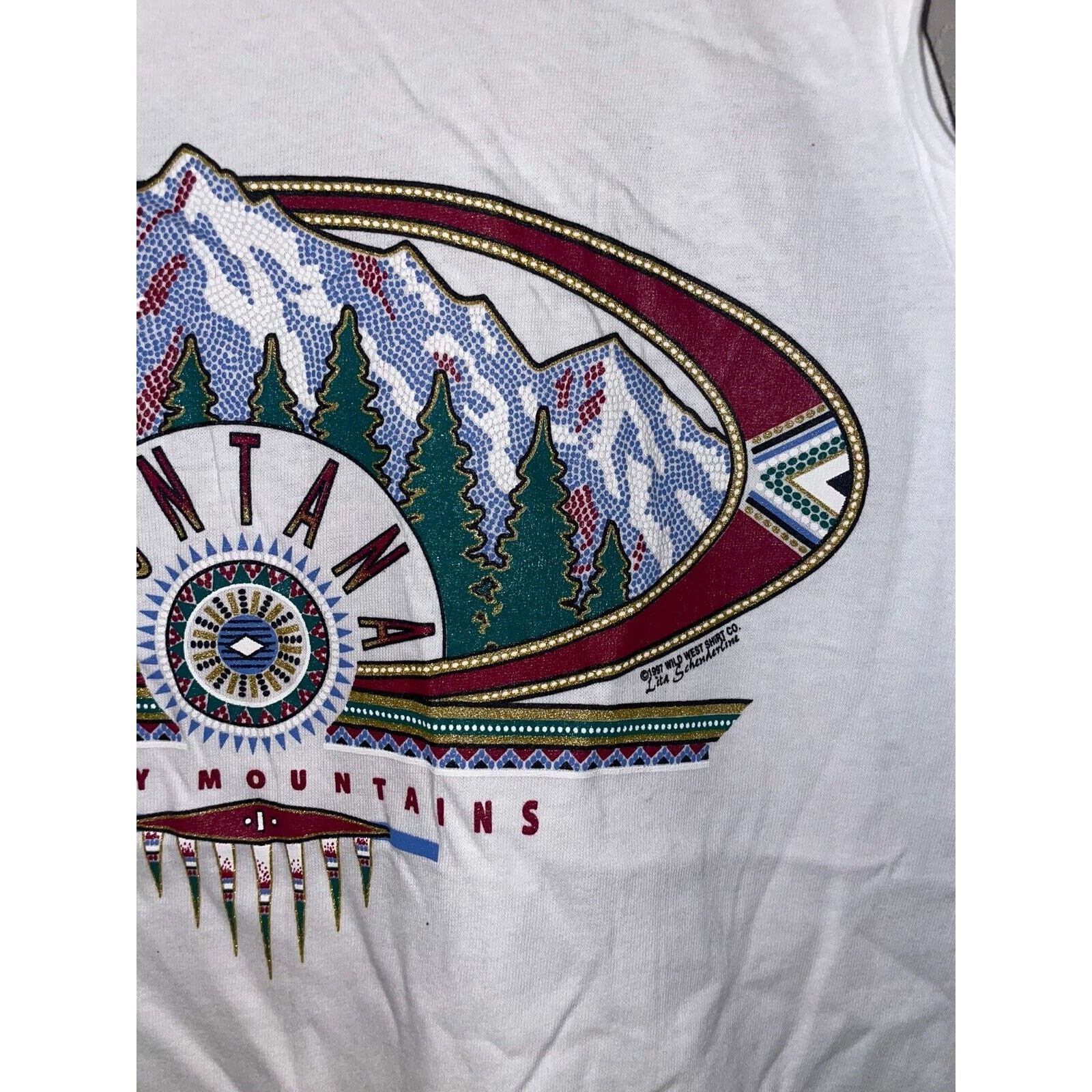Vintage Vintage Montana Rocky Mountains Tank Shirt White VTG 1997 L Size US L / EU 52-54 / 3 - 5 Thumbnail