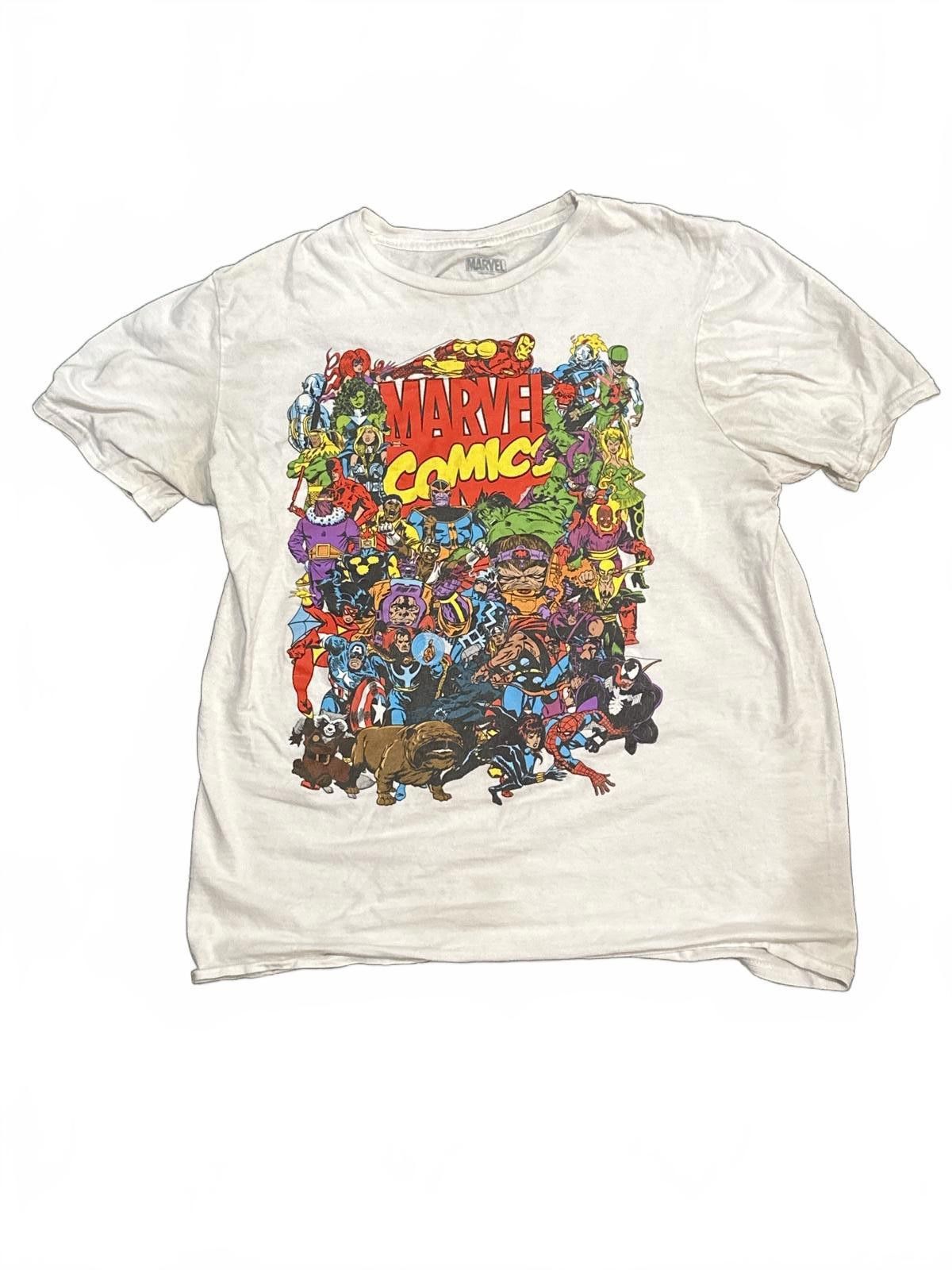 Marvel Comics Marvel Men's Medium White Graphic Tee Size US M / EU 48-50 / 2 - 1 Thumbnail