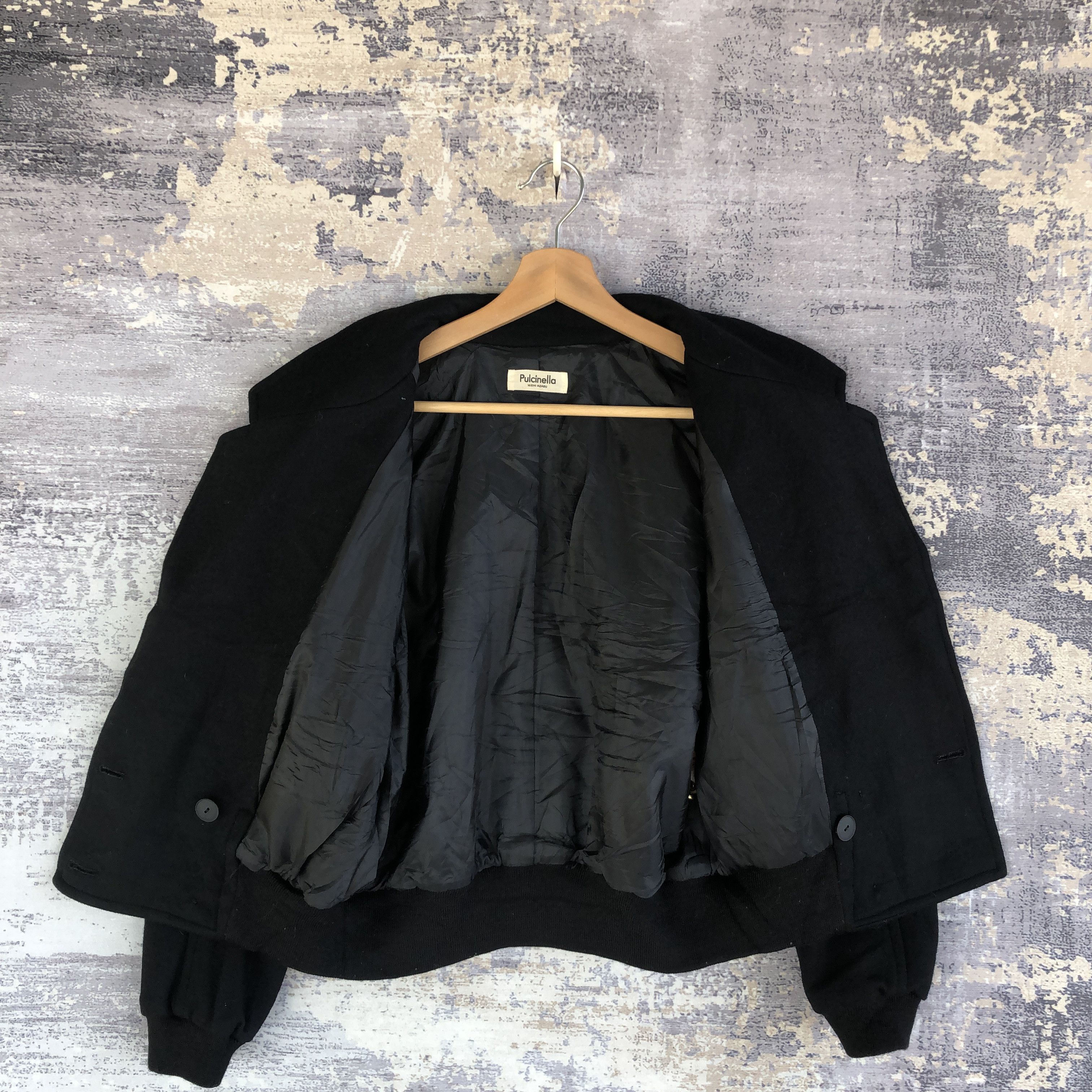 Japanese Brand Vintage Retro Pulcinella Cardigan Varsity Wool Jacket Size S / US 4 / IT 40 - 4 Thumbnail