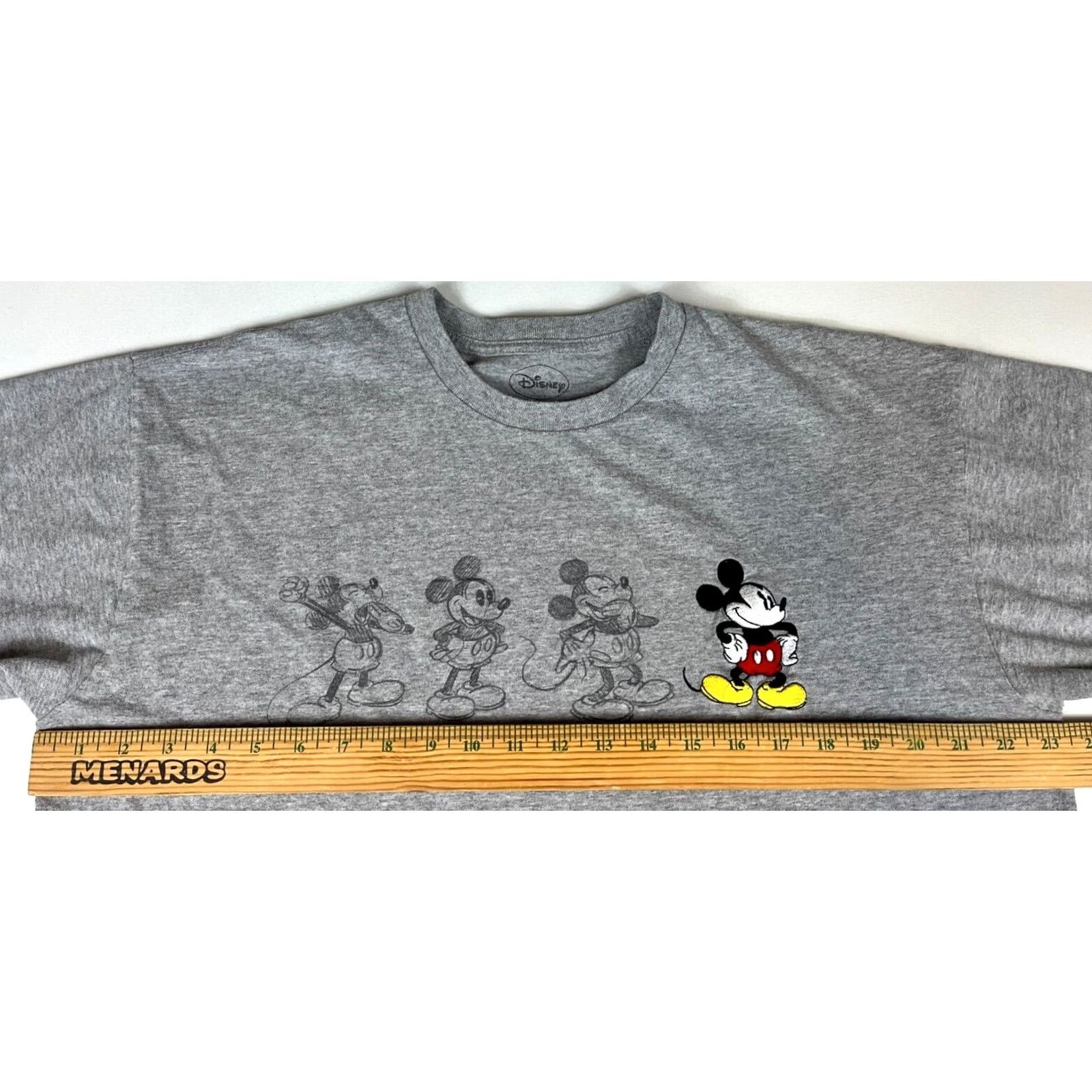 Disney Disney Mickey Mouse Florida Unisex Adult T-Shirt Embroidered XL Gray Cotton Blend Short Sleeve Crew Neck, A d u lt XL (Pre-owned) Size US XL / EU 56 / 4 - 6 Thumbnail