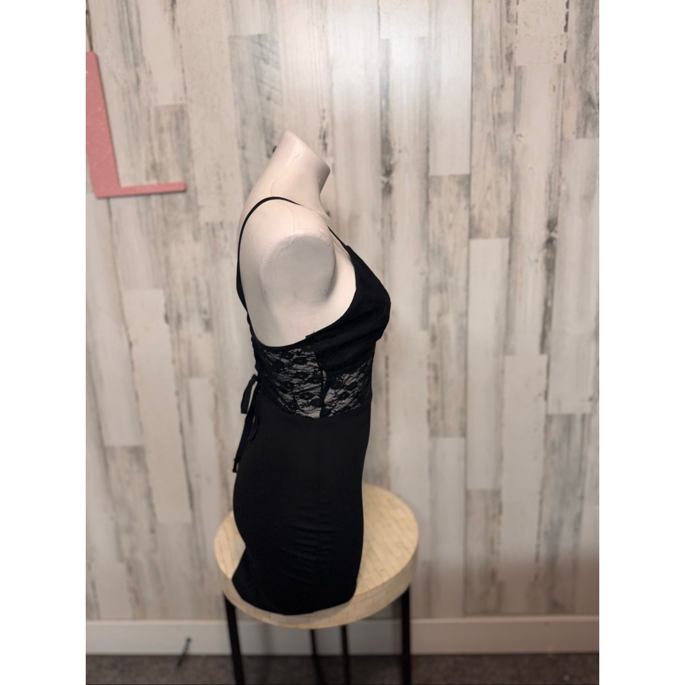Other Windsor Black Lace Corset Bodycon Mini Dress Size Large L NW Size L / US 10 / IT 46 - 5 Thumbnail