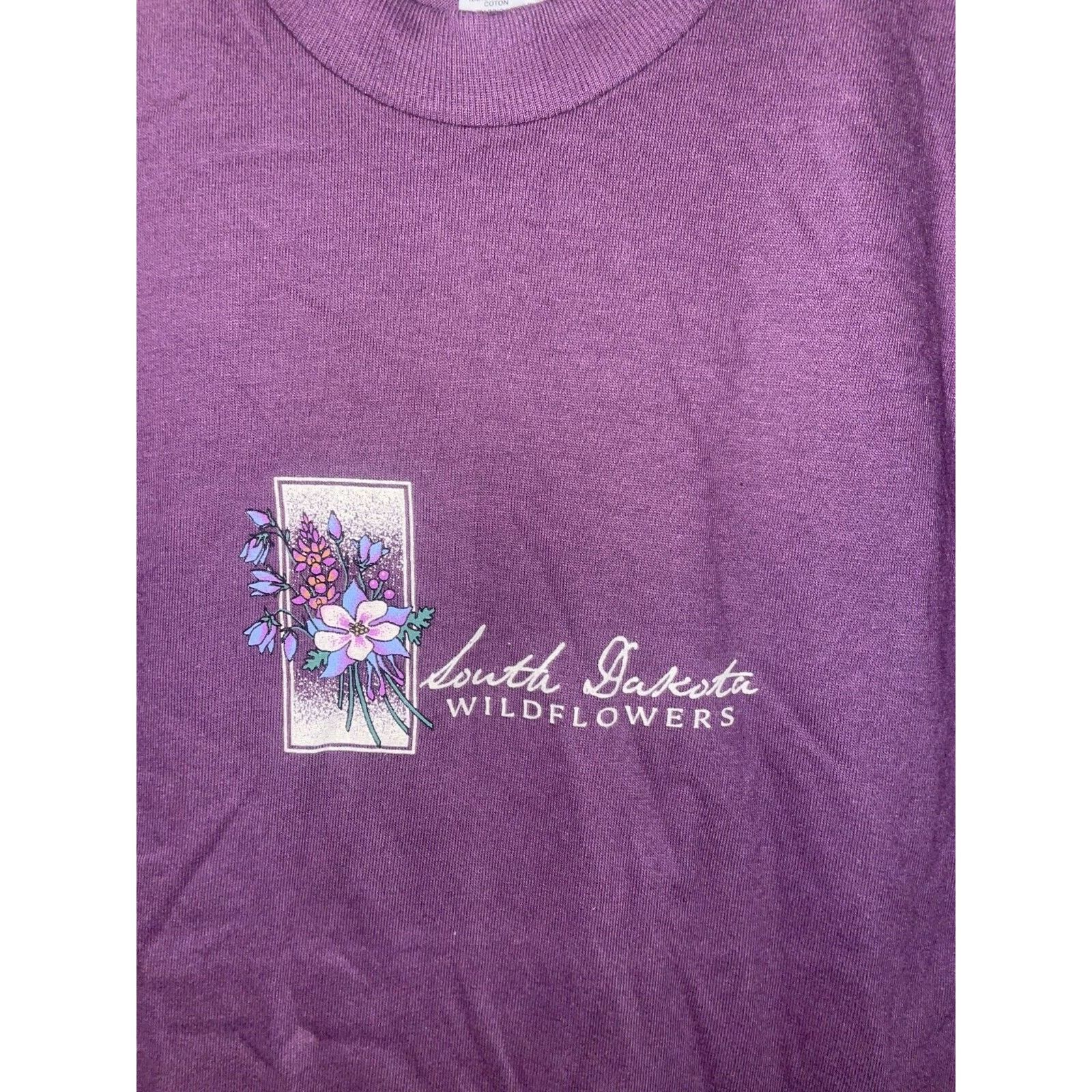 Anvil Vintage South Dakota Wildflowers Shirt Wild Flowers Tee 90s Size US S / EU 44-46 / 1 - 2 Thumbnail