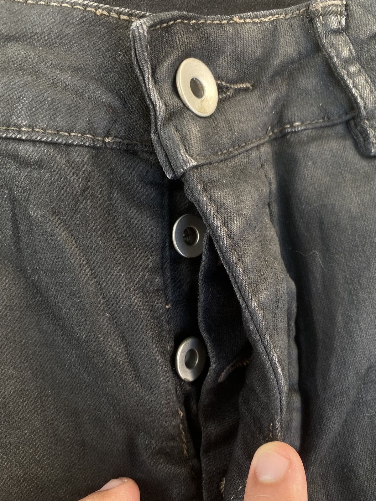 Rick Owens Drkshdw Rick Owens Drkshdw Blax Wax Creatch Cut Pant Size US 30 / EU 46 - 5 Thumbnail