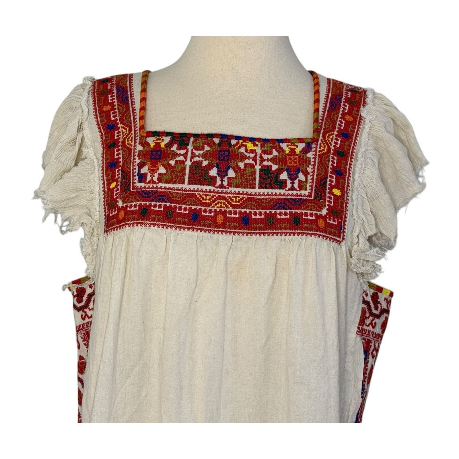 Free People FREE PEOPLE Day Glow Embroidered Mini Dress Tulum Boho SP Size S / US 4 / IT 40 - 5 Thumbnail
