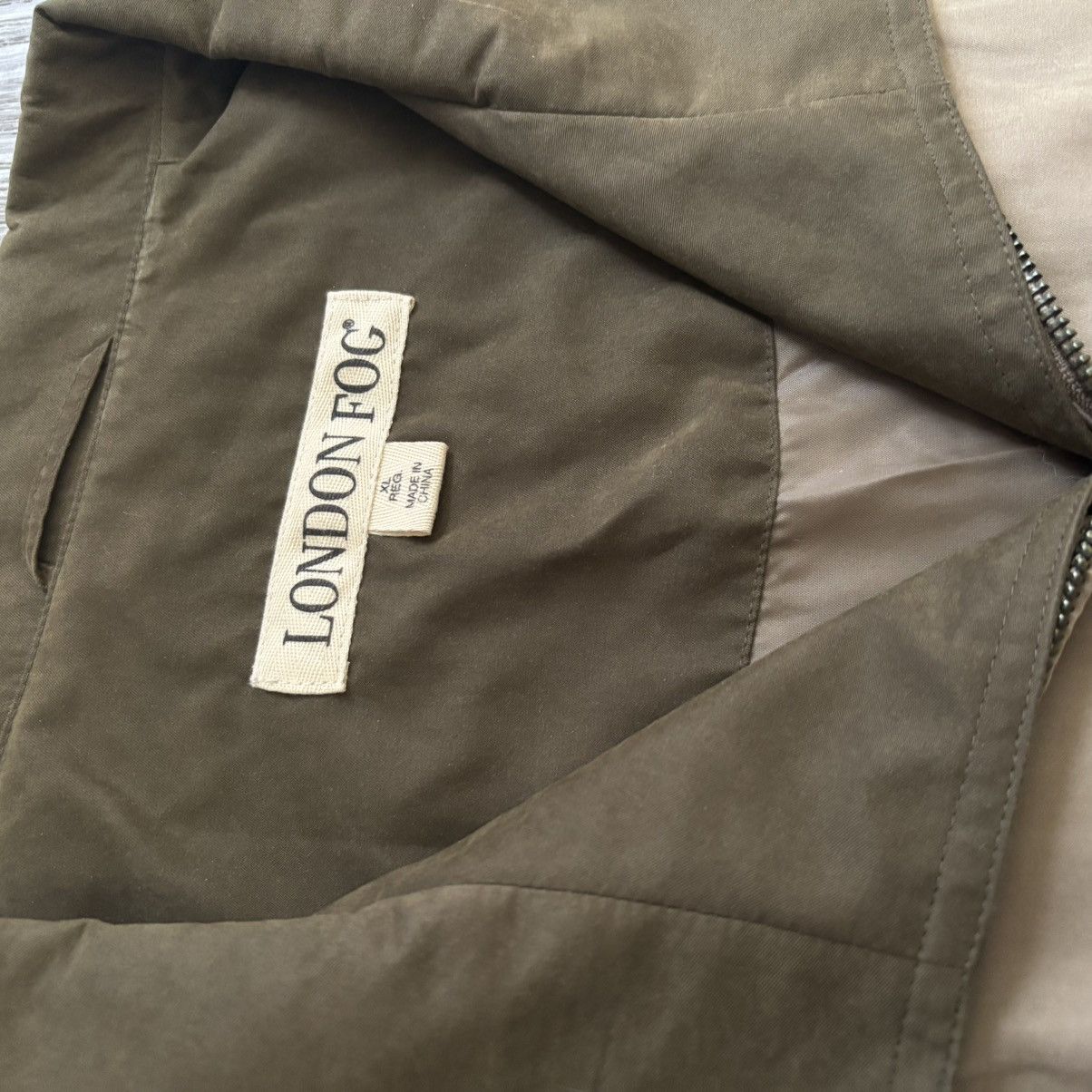 London Fog London Fog Men's Jacket Zip Up Brown Tan Inner Lining XL Size US XL / EU 56 / 4 - 6 Thumbnail