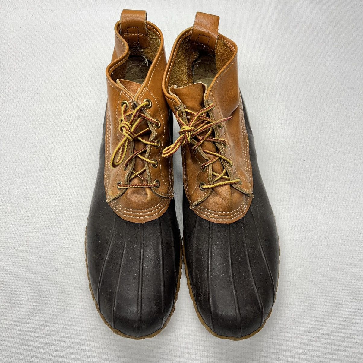 L.L. Bean × Vintage VTG LL Bean Duck Boots Brown Mid Lace Maine Hunting Outdoor Size US 13 / EU 46 - 3 Thumbnail