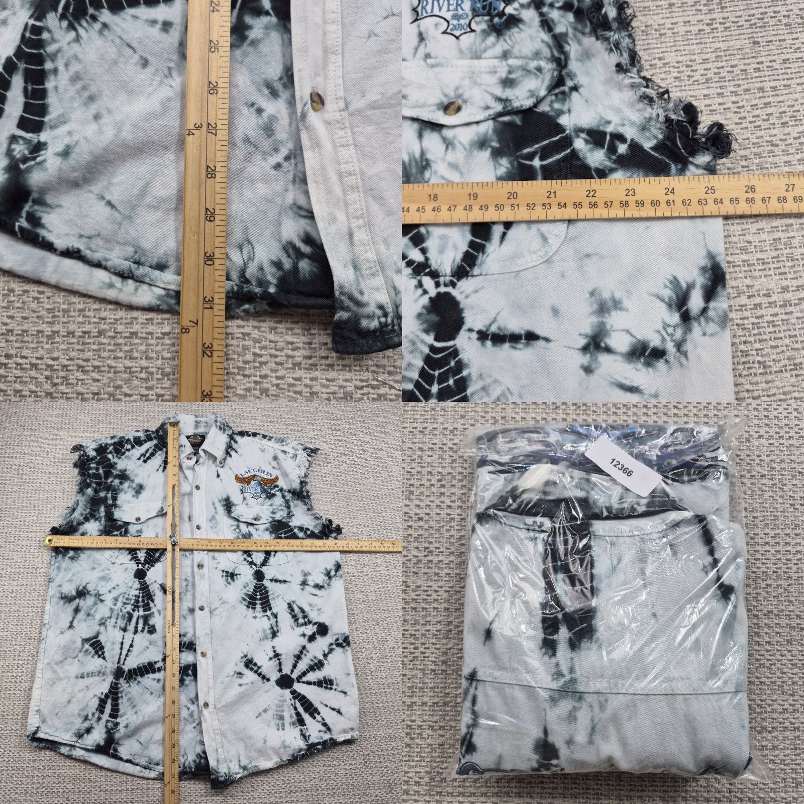 Vintage Laughlin River Run Shirt Mens XL Heavy Cotton Tie Dye Sleeveless Eagle 2010 Size US XL / EU 56 / 4 - 8 Thumbnail