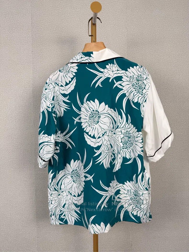 Prada Prada Mulberry silk short-sleeved vacation style shirt Size XXS / US 00 / IT 34 - 2 Thumbnail