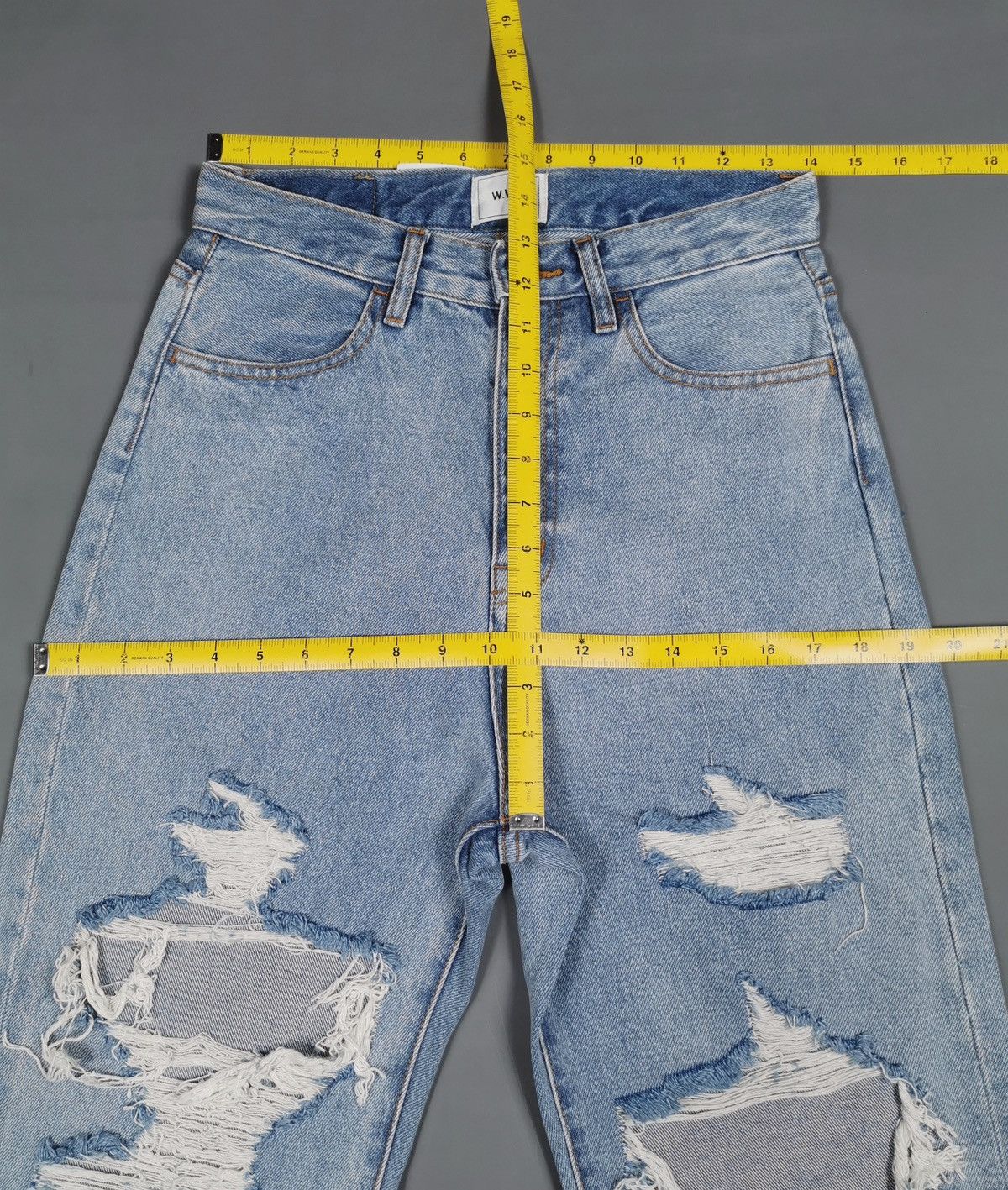 Japanese Brand Thrashed Baggy Saturn Return WWG Distressed Denim Jeans Size US 28 / EU 44 - 10 Thumbnail