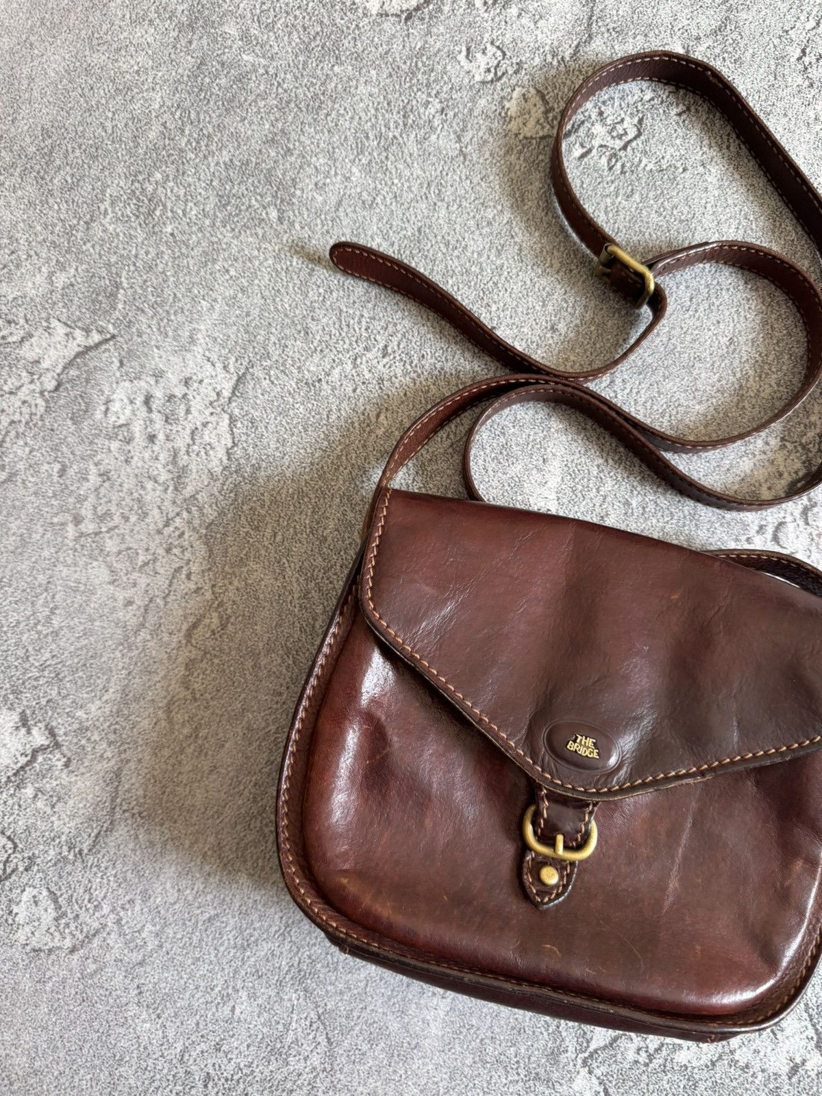Leather The Bridge brown vintage leather bag 💼 shoulder Size ONE SIZE - 2 Thumbnail