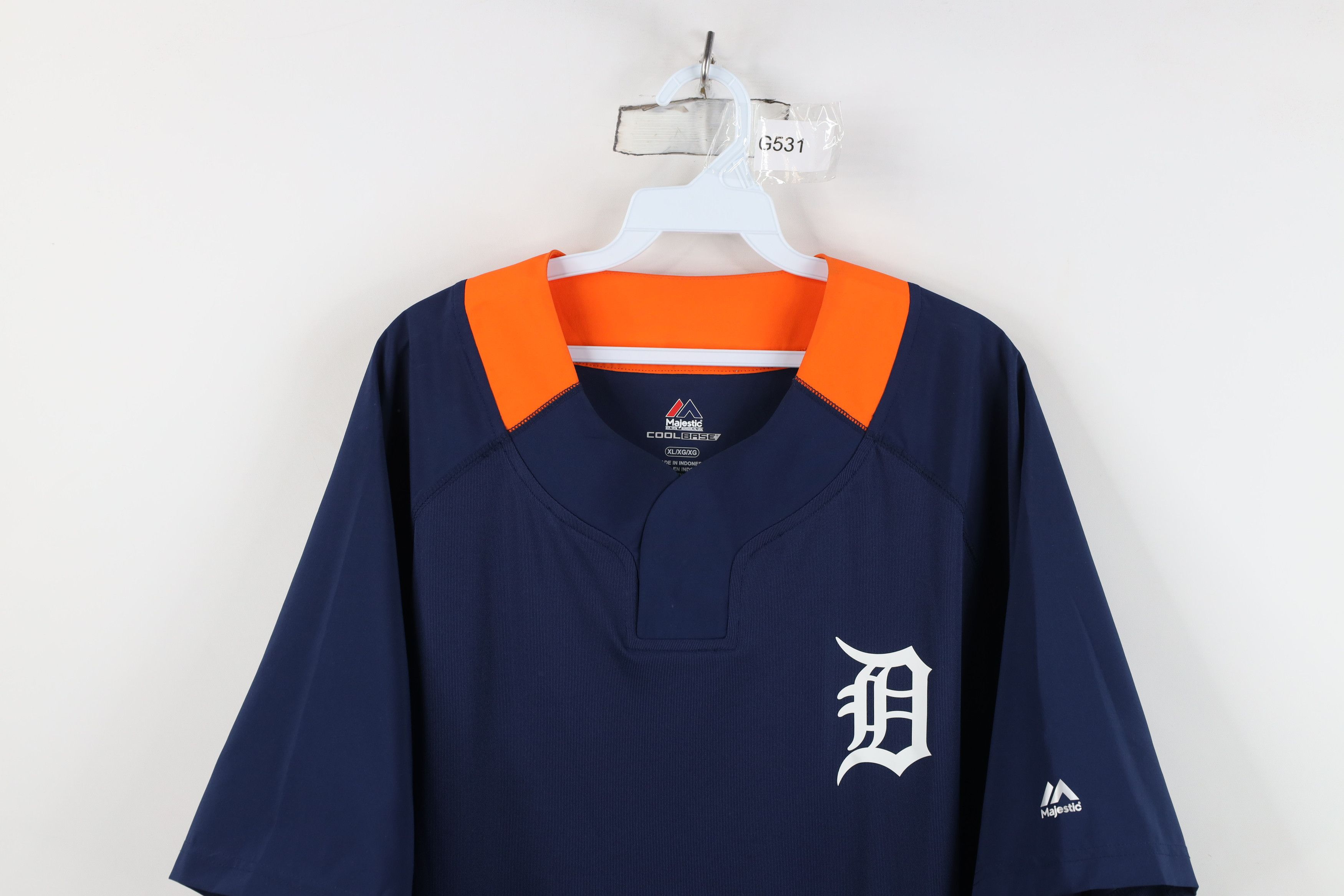 Majestic Majestic Cool Base Tigers Baseball Short Sleeve Shirt Jacket Size US XL / EU 56 / 4 - 2 Thumbnail