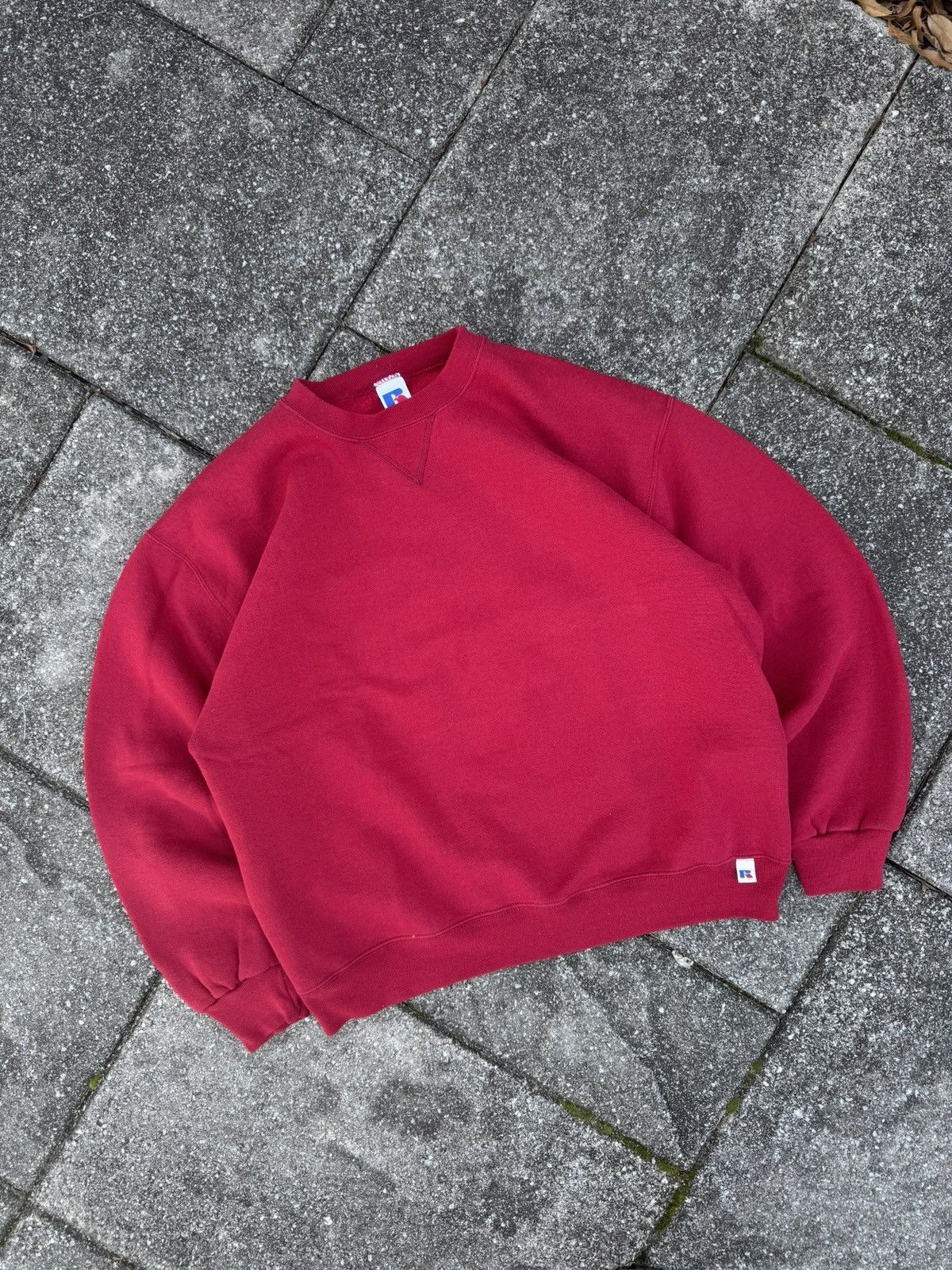 Russell Athletic × Vintage Vintage Russell Athletics Made in U.S.A Faded Red Crewneck Size US L / EU 52-54 / 3 - 2 Thumbnail