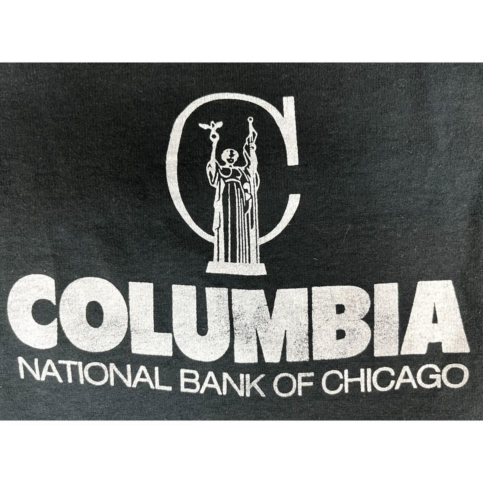 Vintage VINTAGE Columbia National Bank of Chicago T-Shirt Double-Sided XL Mens 90s Black Screen Stars Best Size XL Size US XL / EU 56 / 4 - 5 Thumbnail