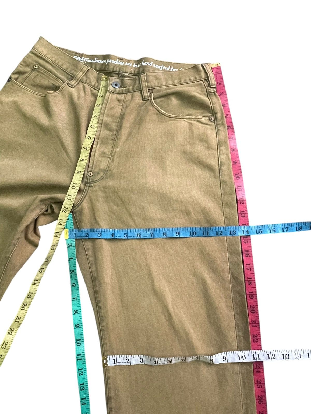 Designer × Vintage Vintage One True Saxon Denim Size US 34 / EU 50 - 15 Thumbnail