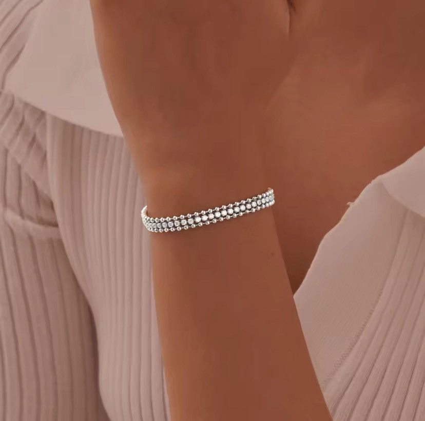 Other Luxury Zircon Stones Row Bracelet Size ONE SIZE - 3 Thumbnail