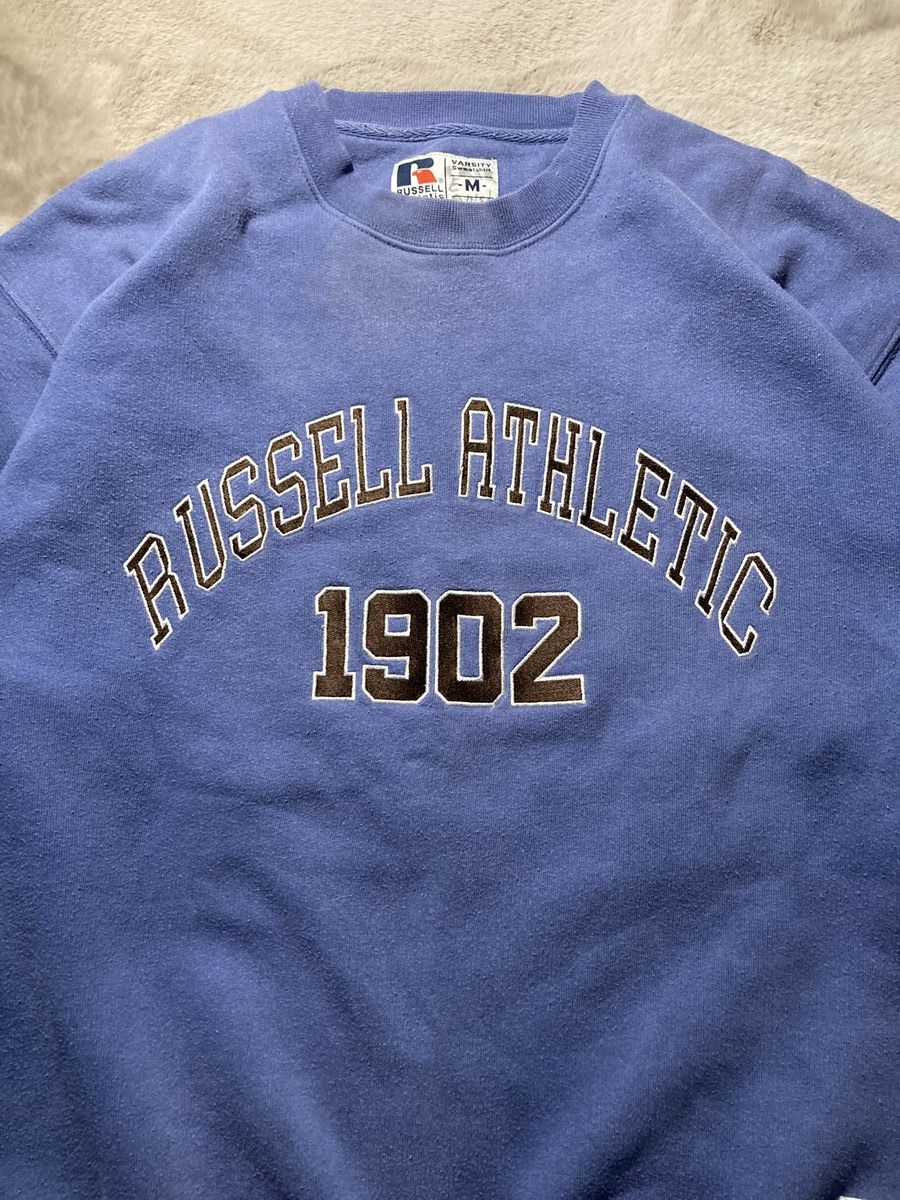 Russell Athletic × Vintage ⛩️ Vintage Russell Athletic Big Sun Faded Crewneck Sweatshirt Size US M / EU 48-50 / 2 - 3 Thumbnail