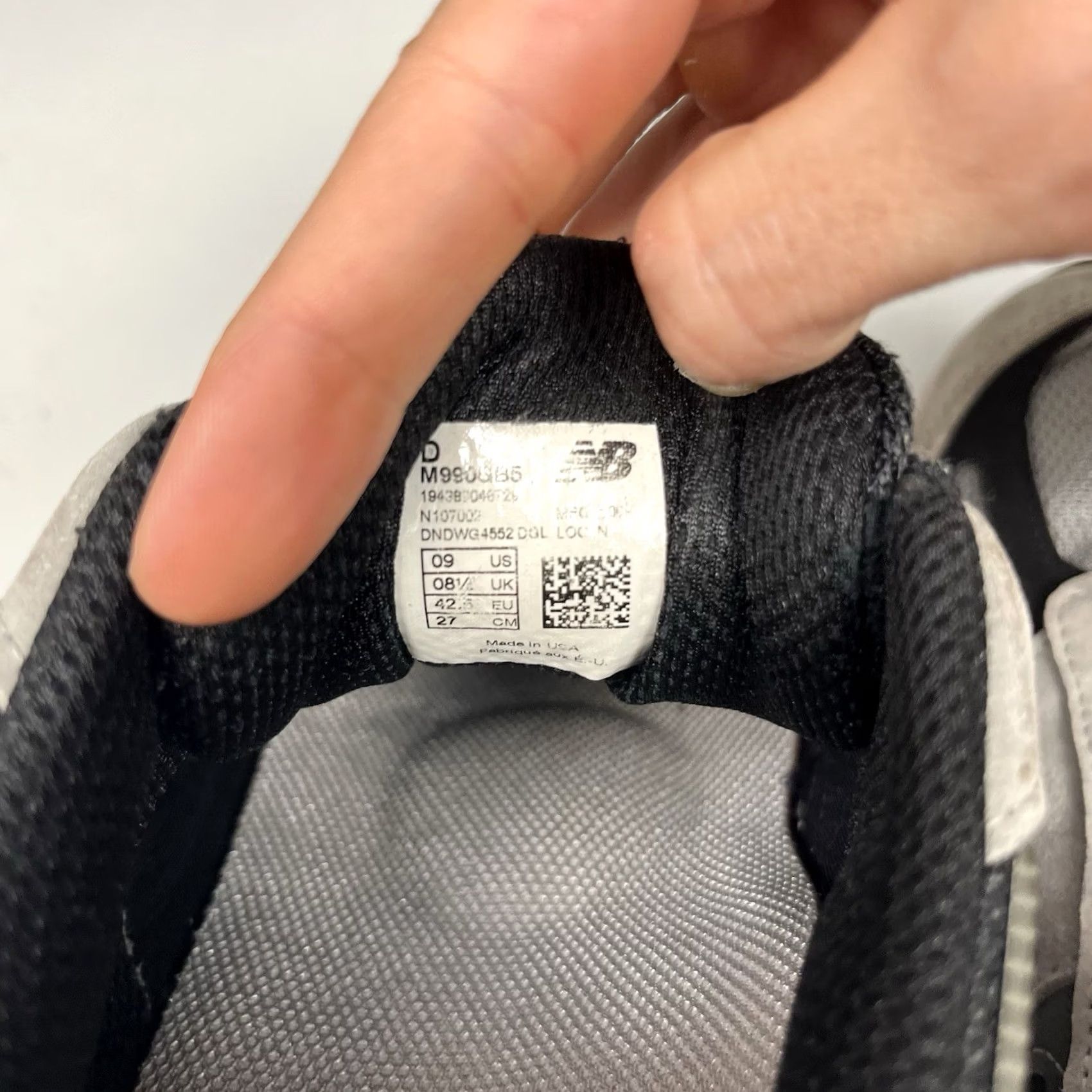 New Balance New Balance 990v5 Sneakers US 9 D Kool Grey Black Made in USA 2020 M990GB5 Size US 9 / EU 42 - 2 Thumbnail