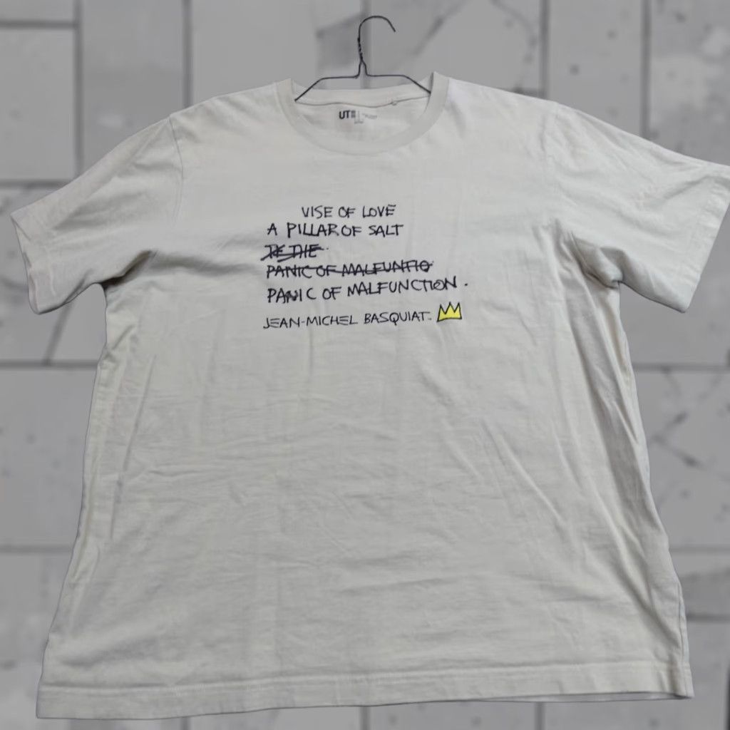 Uniqlo Uniqlo x Basquiat Shirt Large Beige Vise of Love Embroidered Size US L / EU 52-54 / 3 - 1 Thumbnail