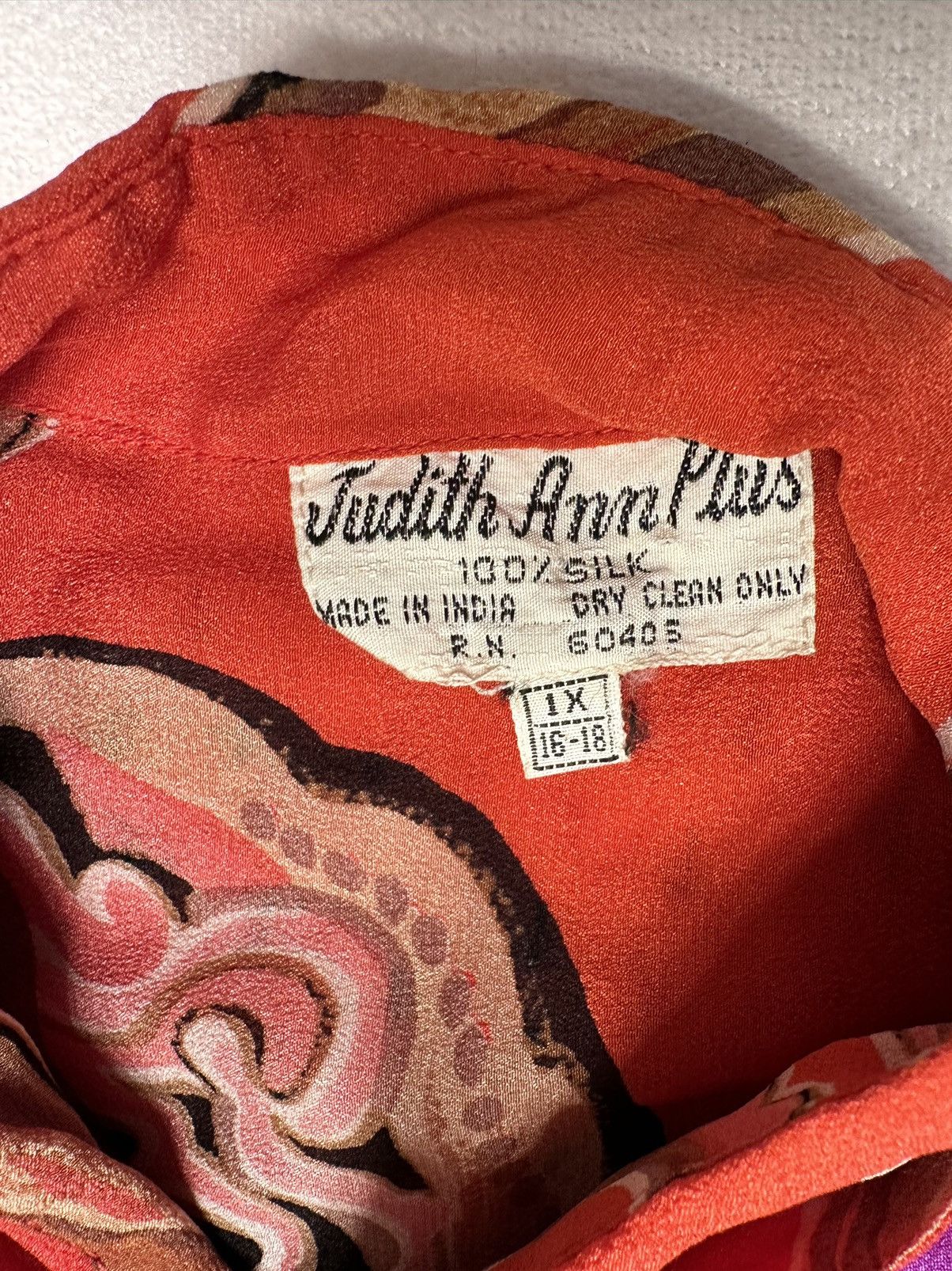 Vintage Vintage Judith Ann Silk Button Up Tunic Blouse 1X 16-18 Size XL / US 12-14 / IT 48-50 - 3 Thumbnail