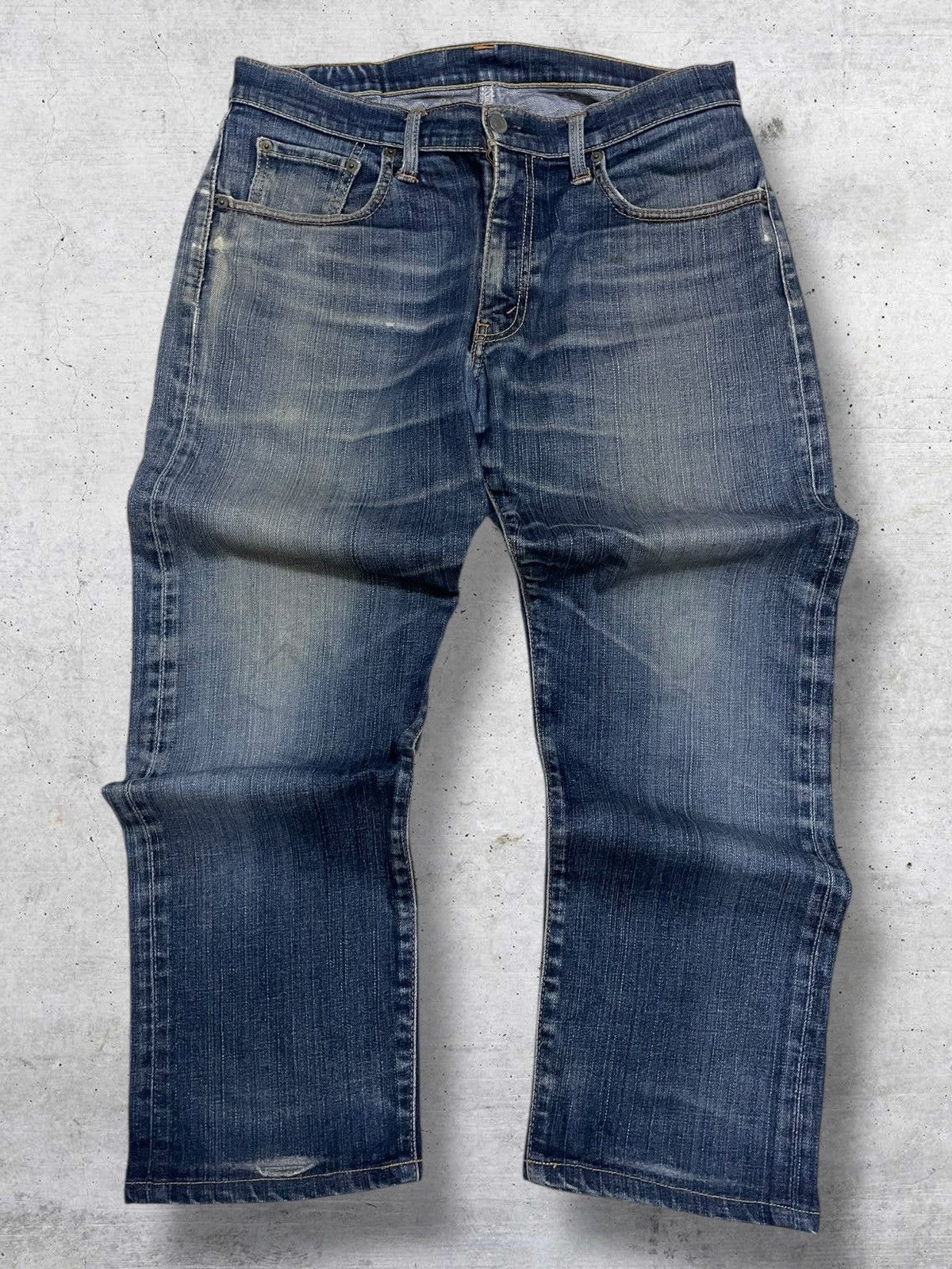 Levi's Vintage Clothing VINTAGE 705 LEVIS USA DESIGNER 90S RIPPED OLD BLUEWASH DENIM Size US 33 - 1 Thumbnail