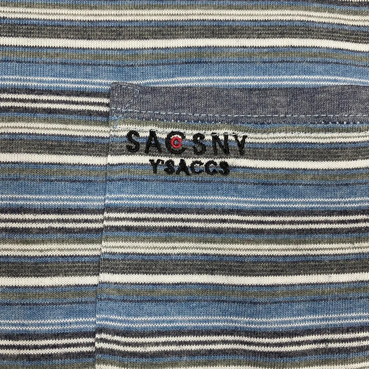 Designer BY YOHJI YAMAMOTO!! SACSNY Y'SACCS BLUE STRIPED TEE Size US L / EU 52-54 / 3 - 4 Thumbnail