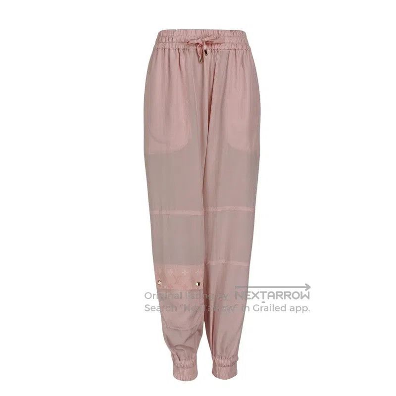 Louis Vuitton Louis Vuitton Pink Silk Jogger Pants. Size US 34 / EU 50 - 1 Thumbnail