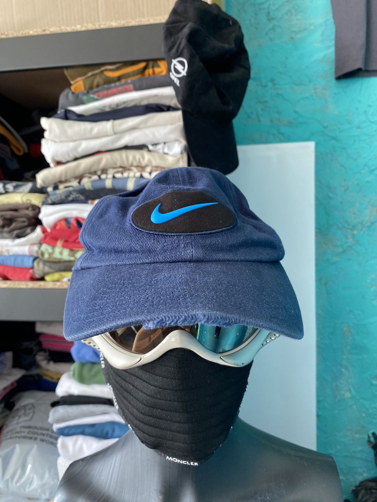 Nike × Vintage VNTG Nike Big Swoosh OS Mens Cap OG y2k Size ONE SIZE - 2 Thumbnail