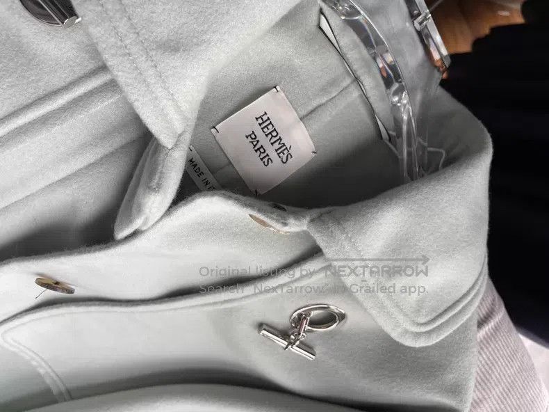 Hermes Hermes Light Blue Cashmere Overcoat Size XS / US 0-2 / IT 36-38 - 3 Thumbnail