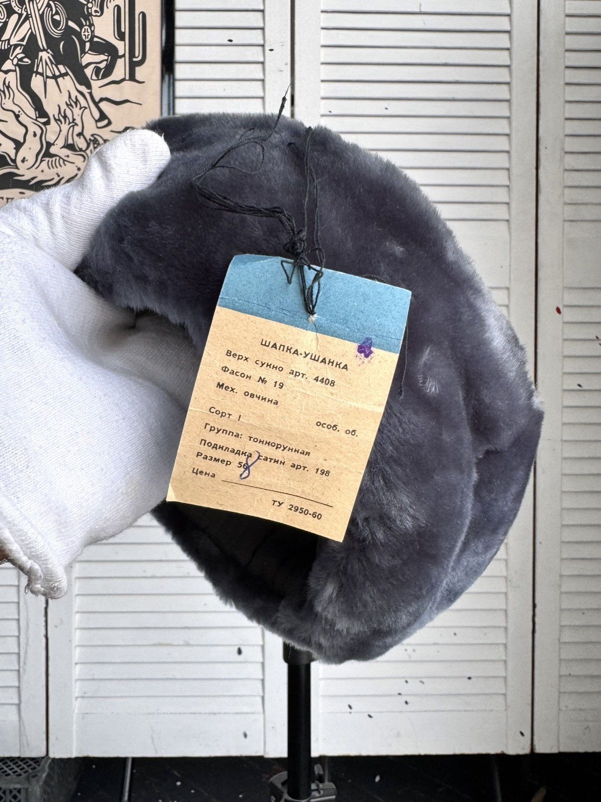 Vintage Vintage Soviet Kauno Ushanka Fur Hat 1977 Lithuania Size ONE SIZE - 5 Thumbnail
