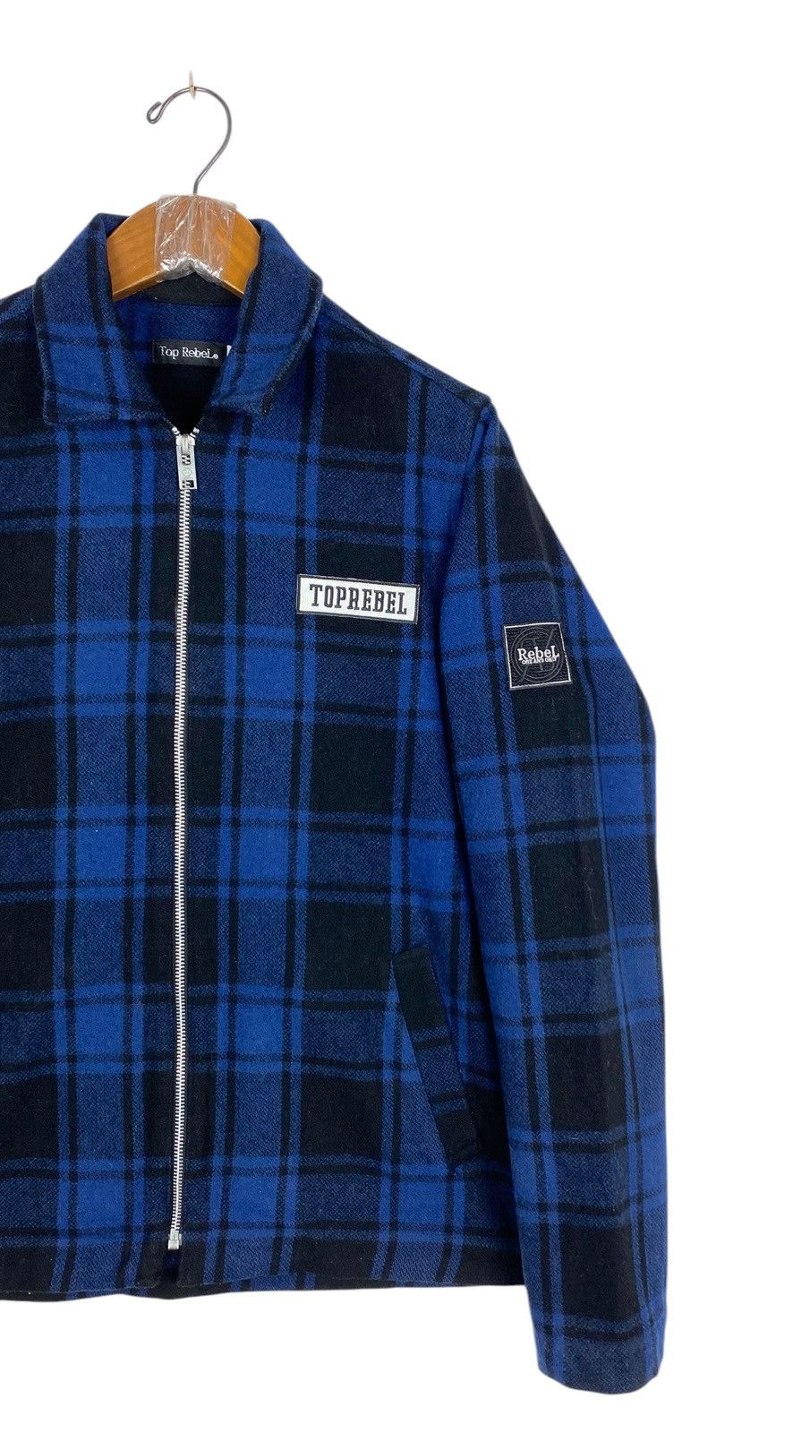 Japanese Brand Rare‼️ Top Rebel Plaid Check Pattern Wool Jacket Made Japan Size US S / EU 44-46 / 1 - 3 Thumbnail