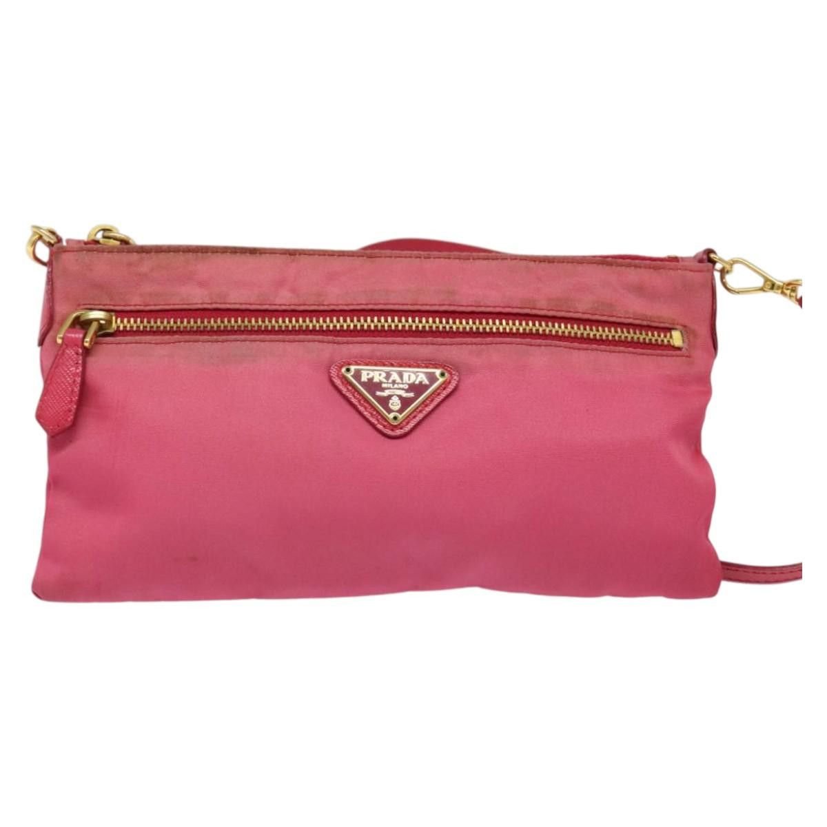 Prada PRADA Shoulder Bag Nylon Pink Gold Size ONE SIZE - 2 Thumbnail