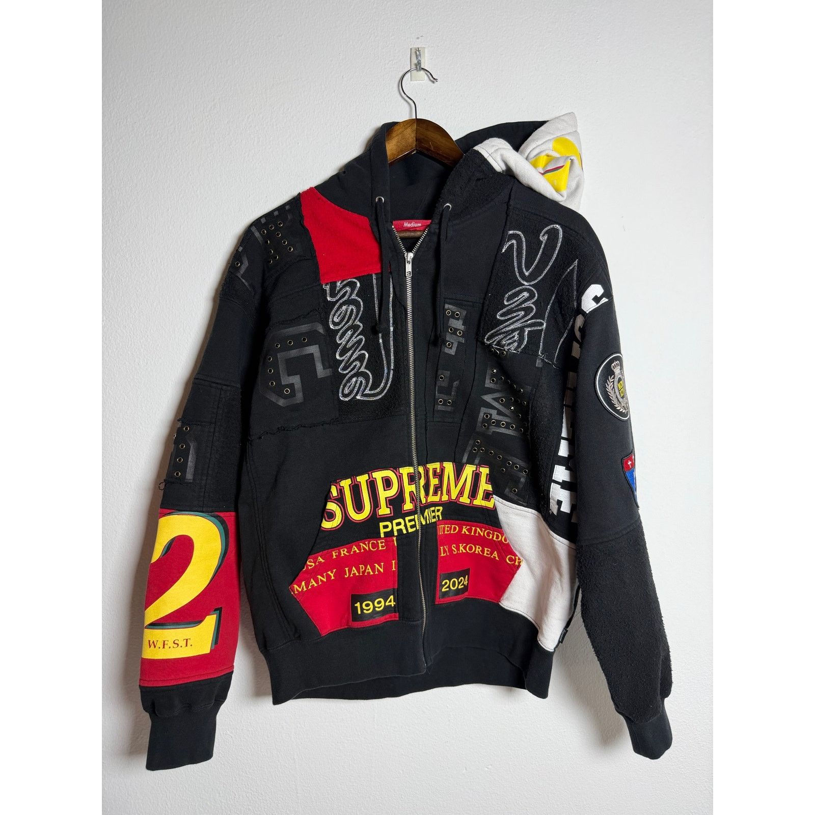 Number (N)ine × Supreme Supreme Number Nine Patchwork Zip Up