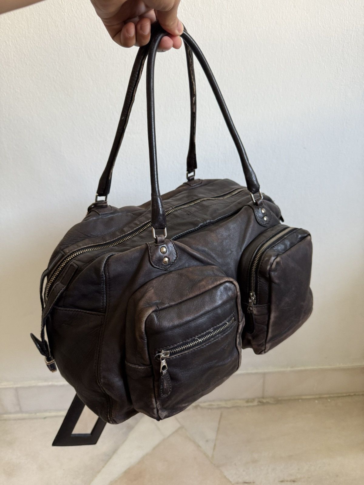 Balenciaga 2000s Balenciaga Patina Leather Cargo pocket Size ONE SIZE - 7 Thumbnail