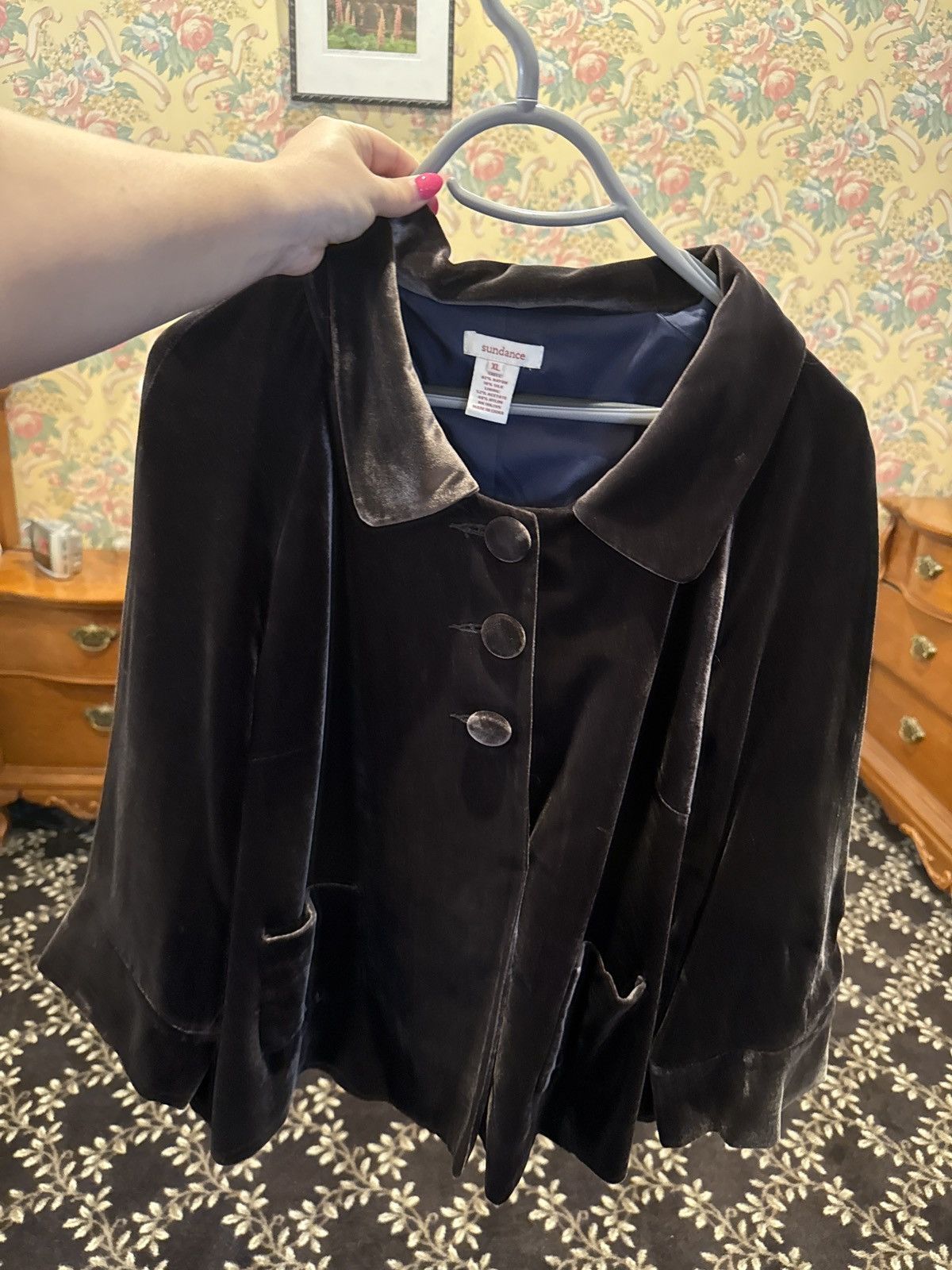 Other Velvet button front jacket Size XL / US 12-14 / IT 48-50 - 2 Thumbnail