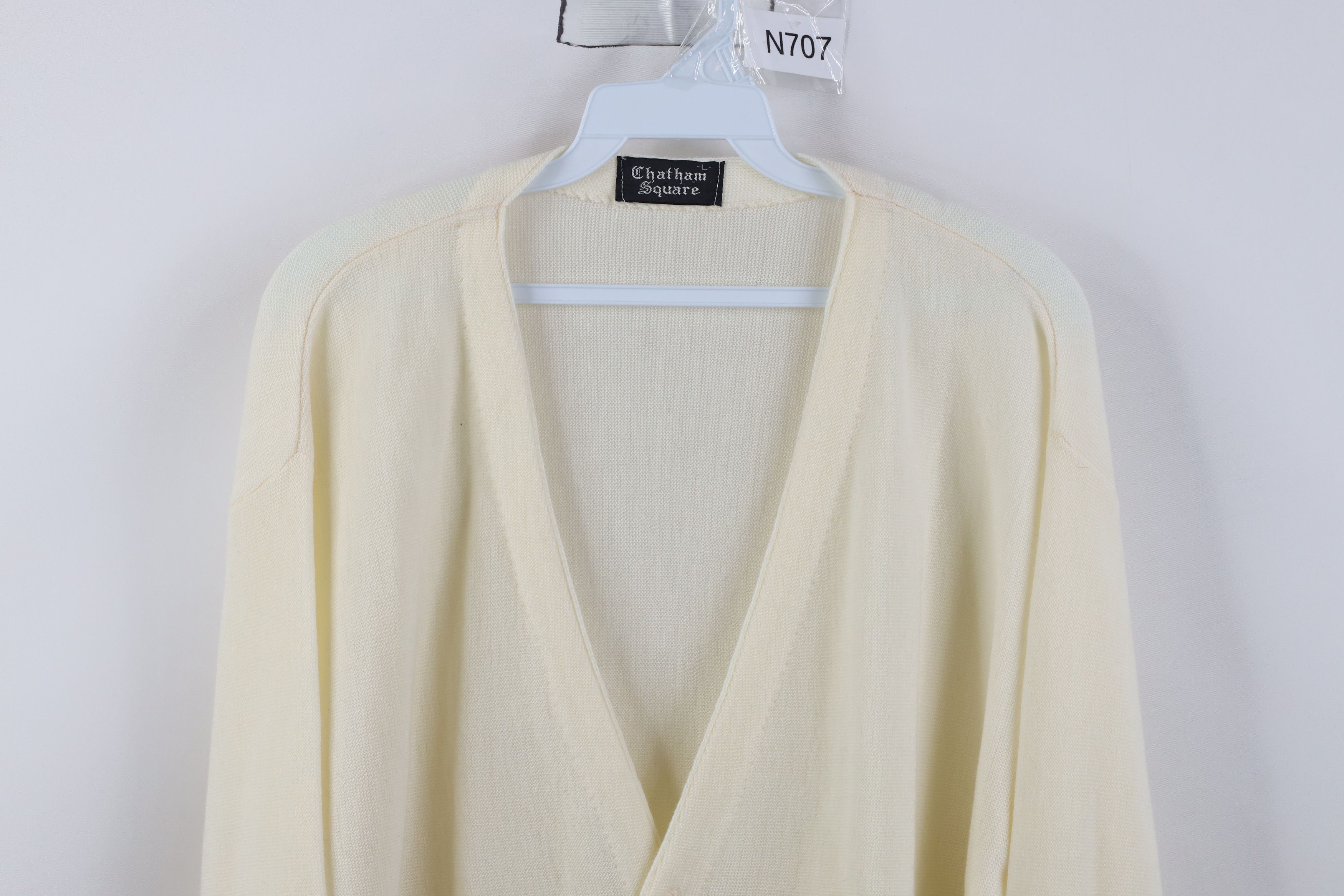 Vintage Vintage 70s Streetwear Cobain Cardigan Sweater Cream USA Size US L / EU 52-54 / 3 - 2 Thumbnail