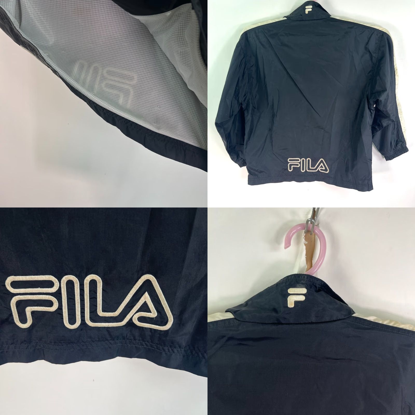 Fila VTG FILA Windbreaker Jacket Full Zip Warm-up Rain Mens Size L Black/White Lined Size US L / EU 52-54 / 3 - 8 Thumbnail
