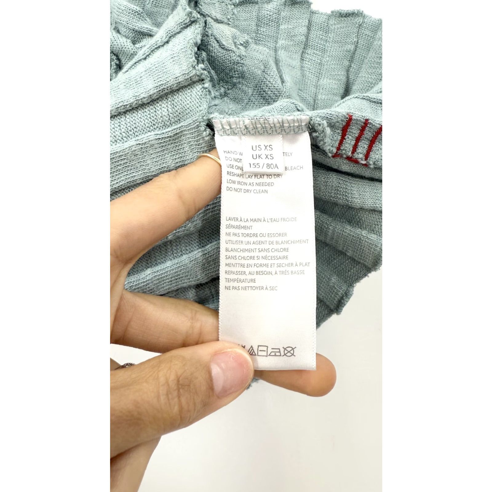 Bdg BDG Shirt Womens XS Cropped Ribbed Knit Button Front Short Sleeve Top Urban Green Cardigan Casual 90s Womens Size XS / US 0-2 / IT 36-38 - 3 Thumbnail