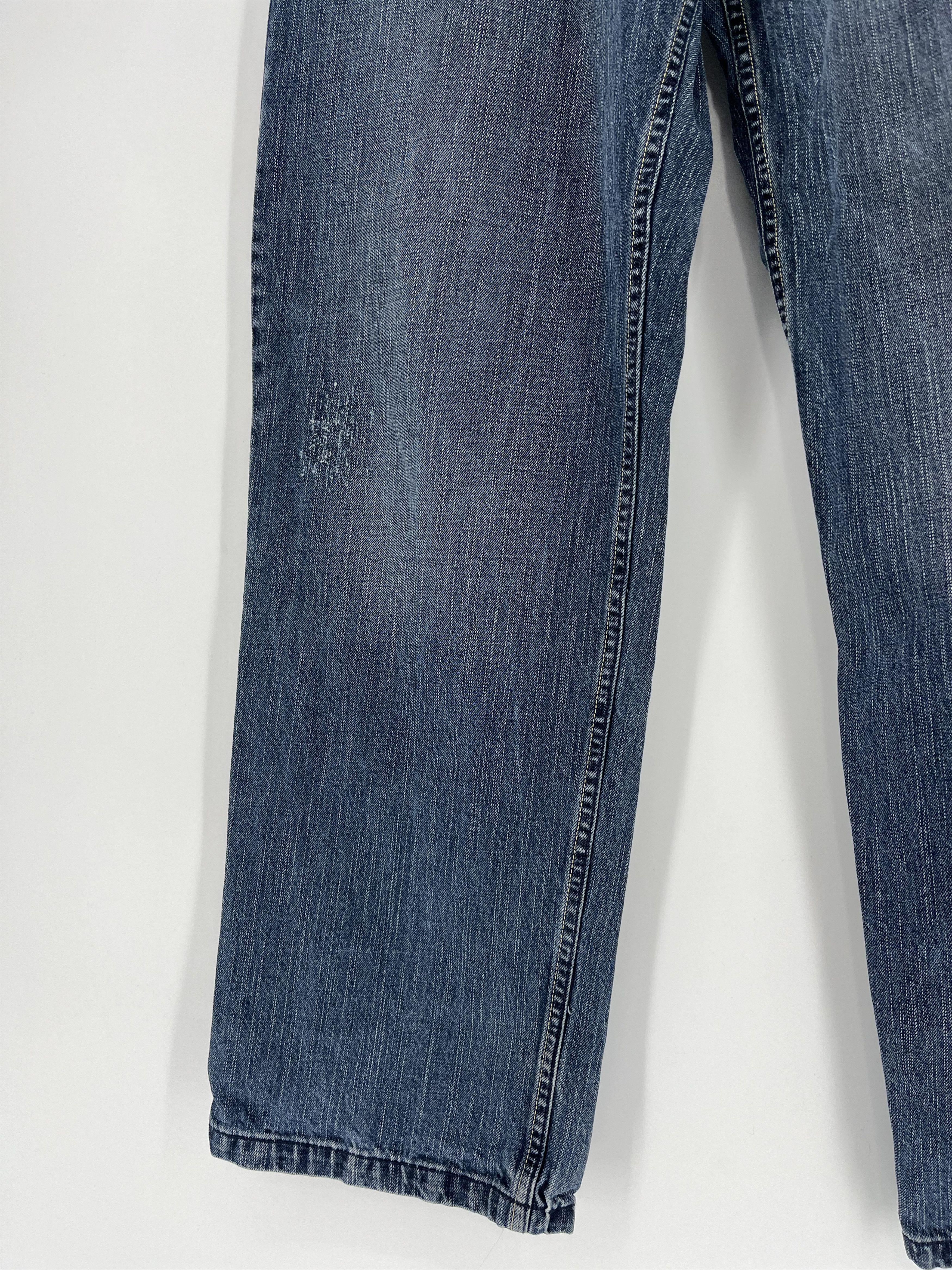 Japanese Brand Vintage Karl Kani Baggy Rap Jeans Rivet Stud Big Logo Size34 Size US 34 / EU 50 - 5 Thumbnail