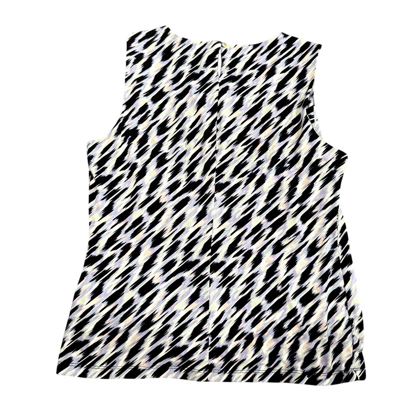 Calvin Klein Calvin Klein Petite Abstract Sleeveless Blouse, Size PL Size L / US 10 / IT 46 - 3 Thumbnail