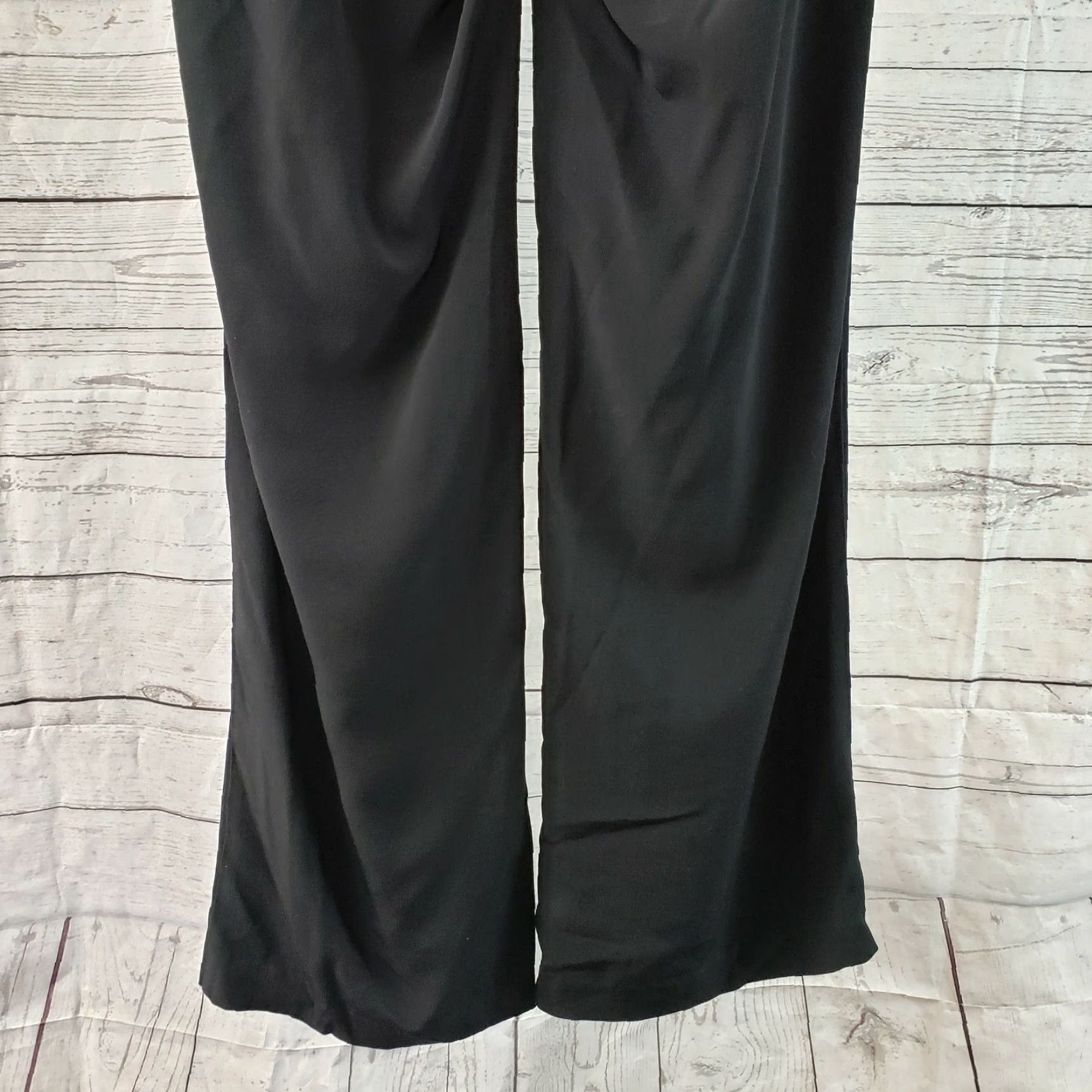 Eileen Fisher Eileen Fisher Womens Pants Sz 4 Solid Black Tencel Viscose Straight Leg Mid Rise Size 27" / US 4 / IT 40 - 4 Thumbnail