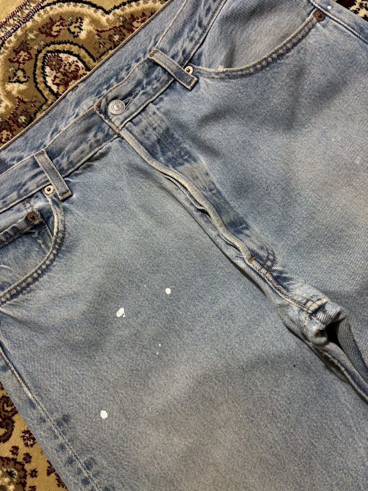 Levi's Vtg 90s Levis 501 Japan Custom Mickey Mouse Splatter Jeans Size US 34 / EU 50 - 5 Thumbnail