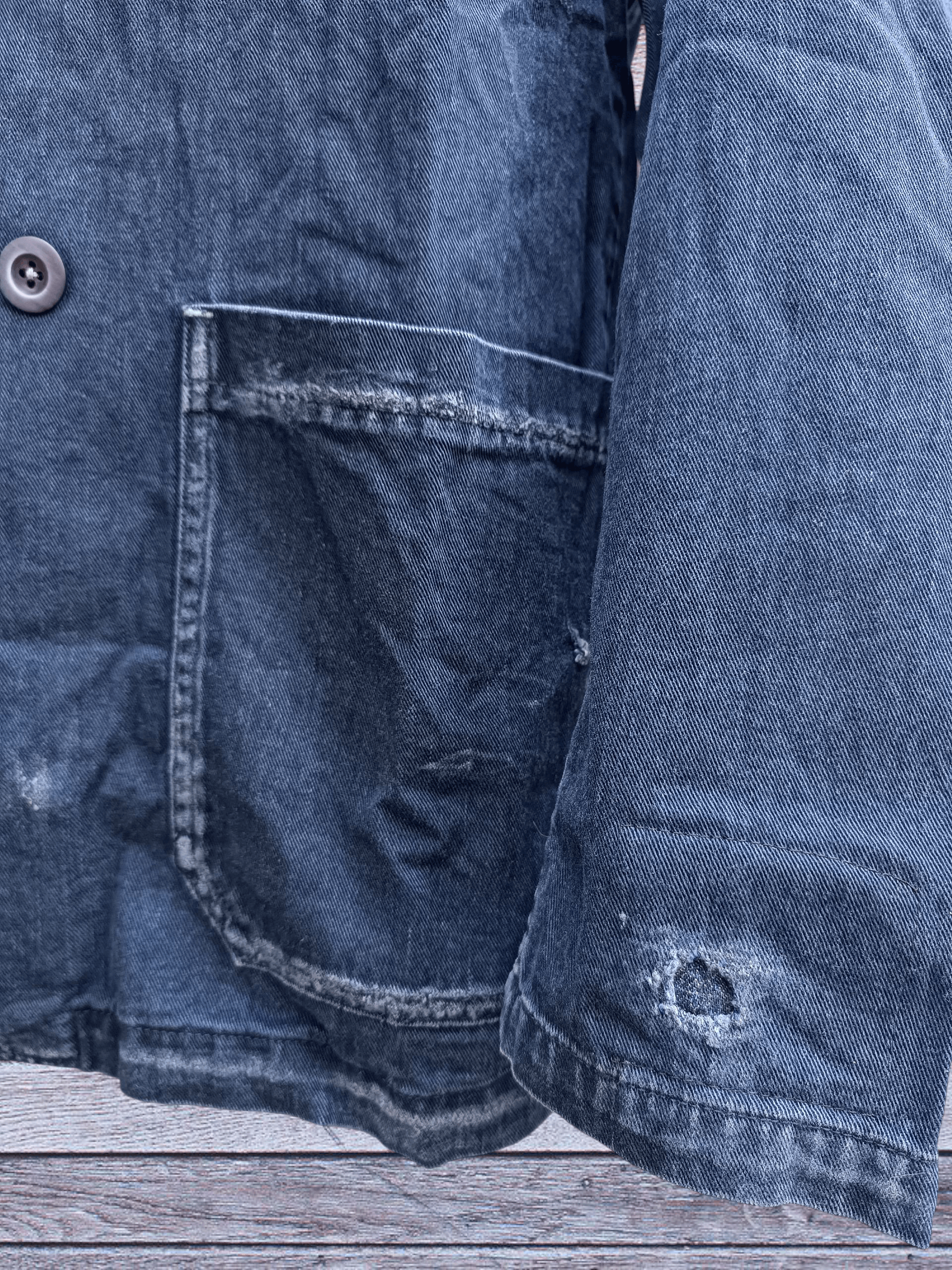 45rpm 45rpm Indigo Distressed Work Jacket Size US L / EU 52-54 / 3 - 3 Thumbnail